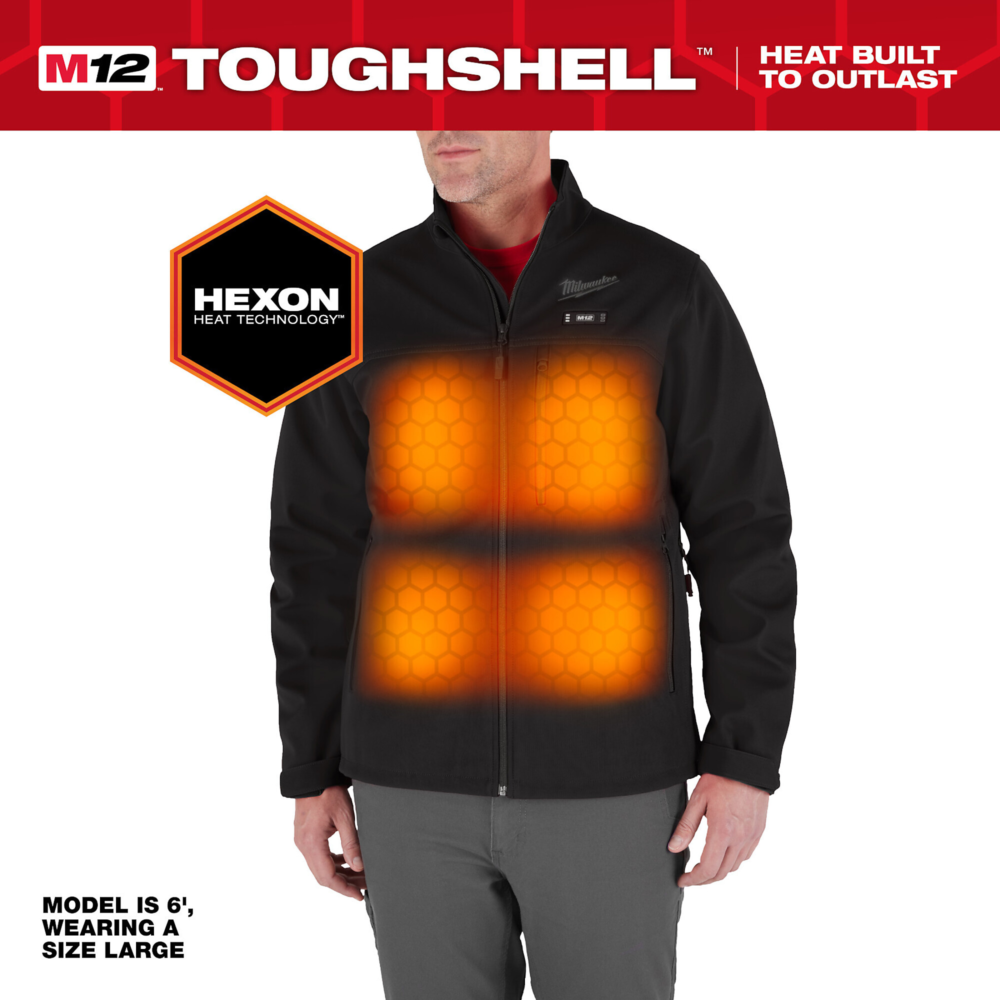 Milwaukee Toughshell Heated Jacket Kit, Sizes: M–2XL
