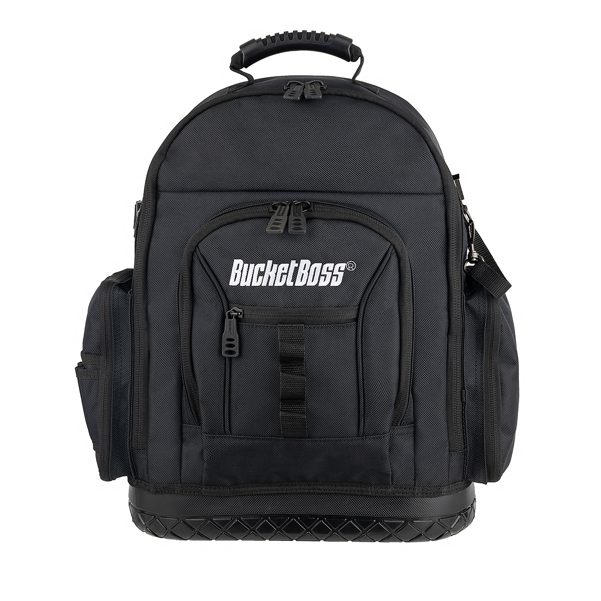 Bucket Boss, Tool Backpack, Color Black, Pockets (qty.) 36 Material Poly, Model# 65158