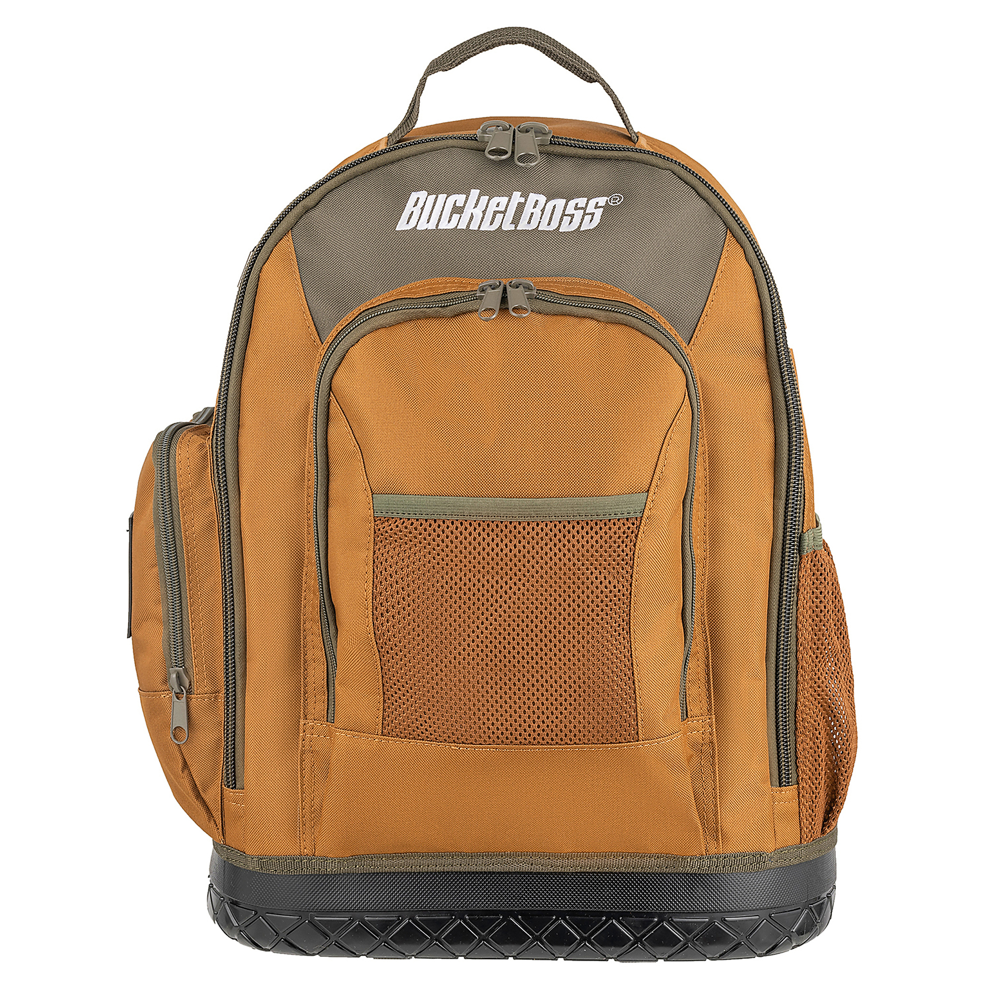 Bucket Boss, PRO TOOL BACKPACK, Color Brown, Pockets (qty.) 24 Material Poly, Model# 65157
