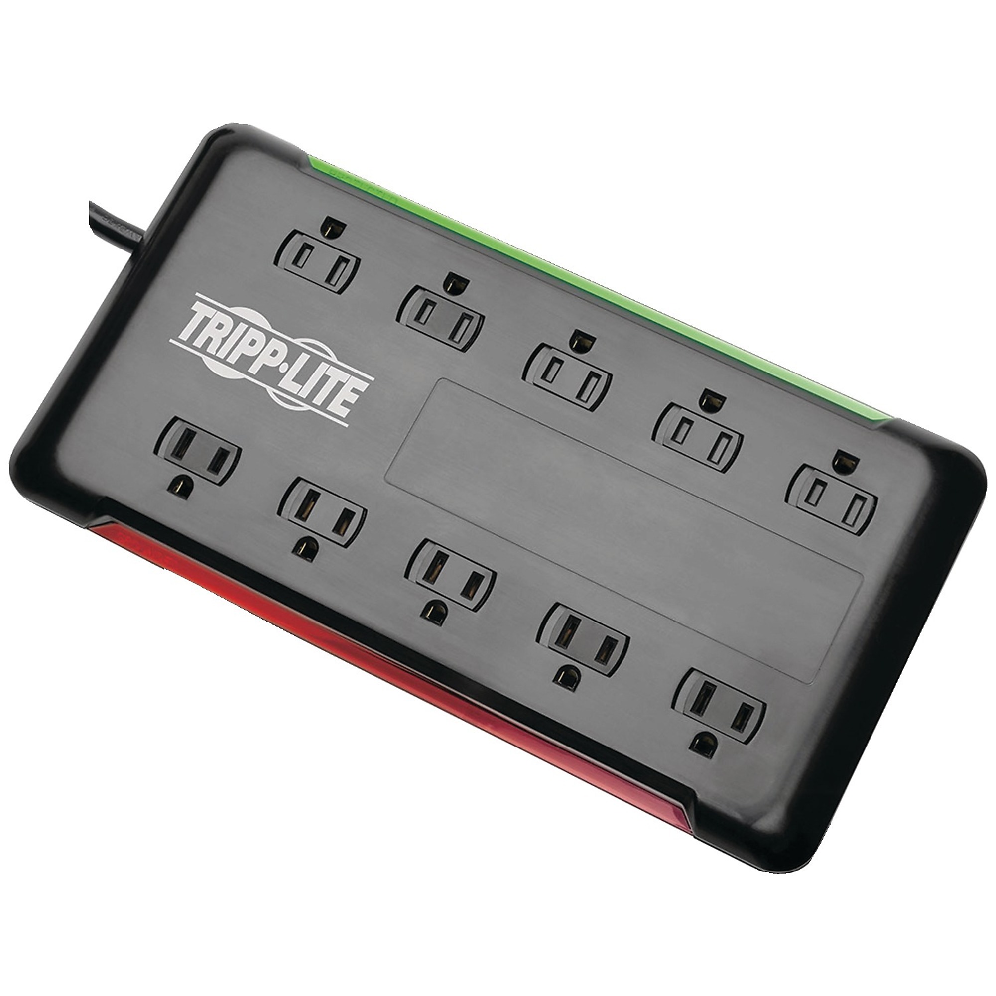 Tripp Lite Protect It!®, 10-Outlet Surge Protector, Cord Length 6 ft, Cable Gauge 14 Amps 15 Model# TLP1006B
