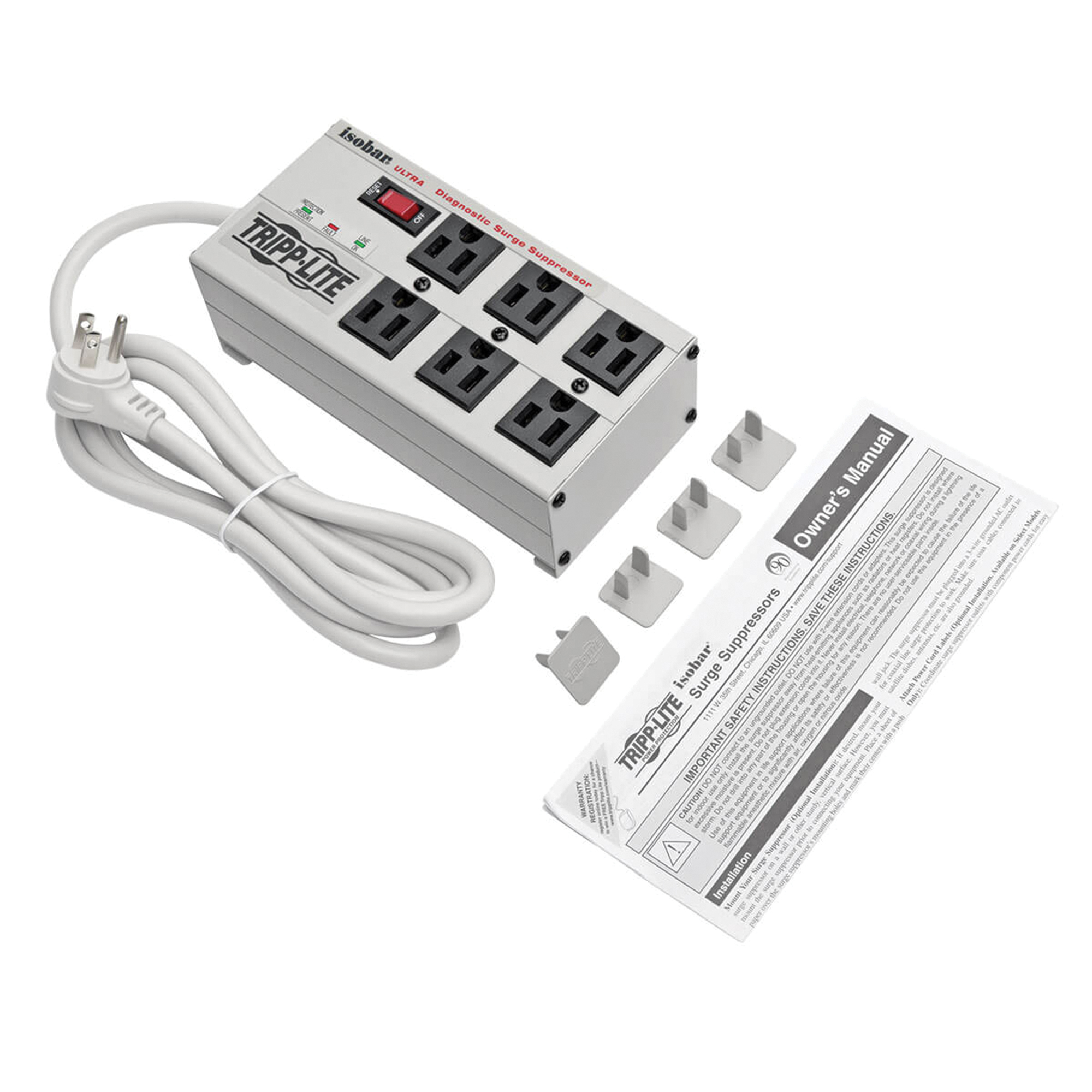 Tripp Lite ISOBAR®, Premium 6Outlet Surge Protector, Cord Length 6 ft