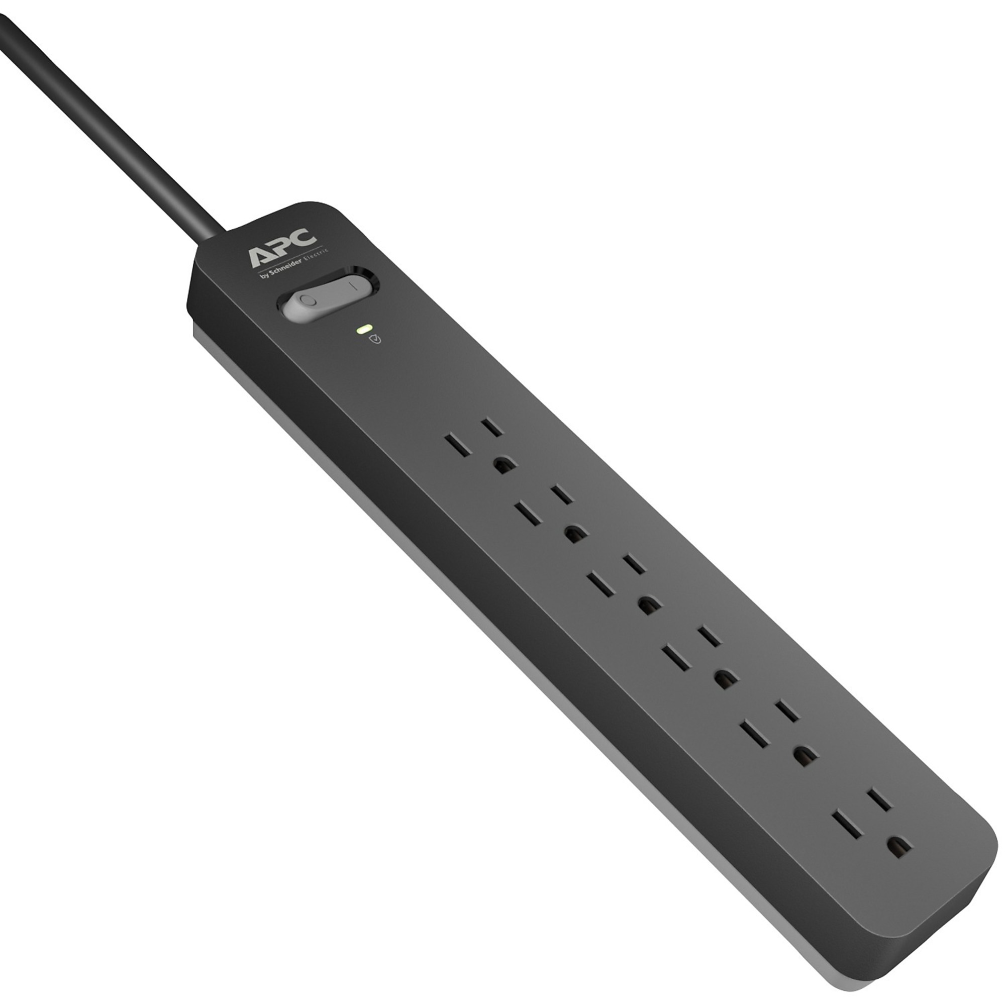 APC SurgeArrest®, 6Outlet Surge Protector, Cord Length 10 ft, Cable