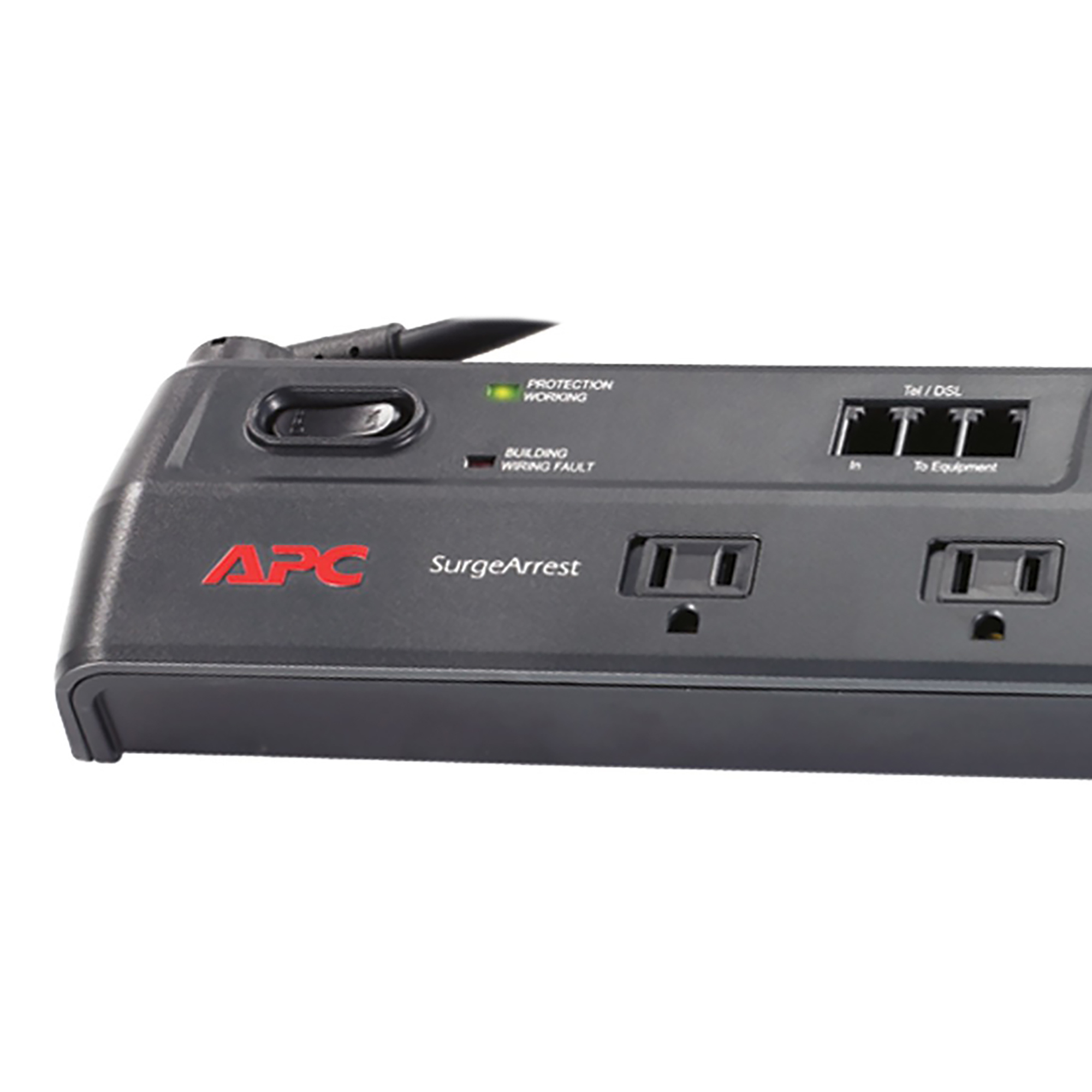APC SurgeArrest®, 8Outlet Surge Protector, Cord Length 6 ft, Cable