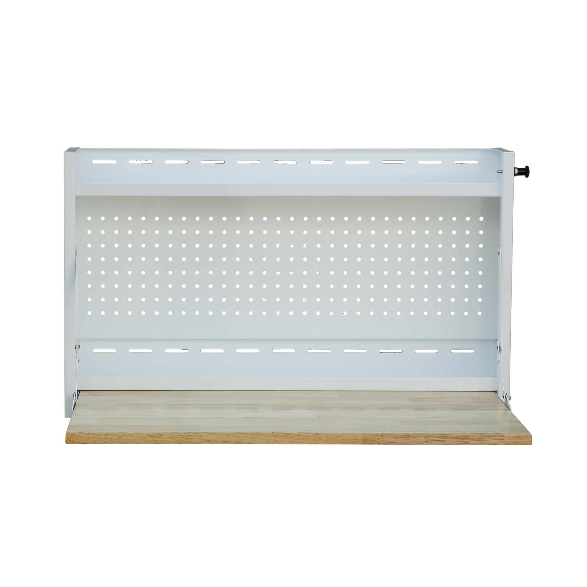 Viper Tool Storage Folding Worktable - 32in. x 23.3in. x 19in., Butcher Block Worktop, 200-Lb. Capacity, White, Model# V32FWTBBWH