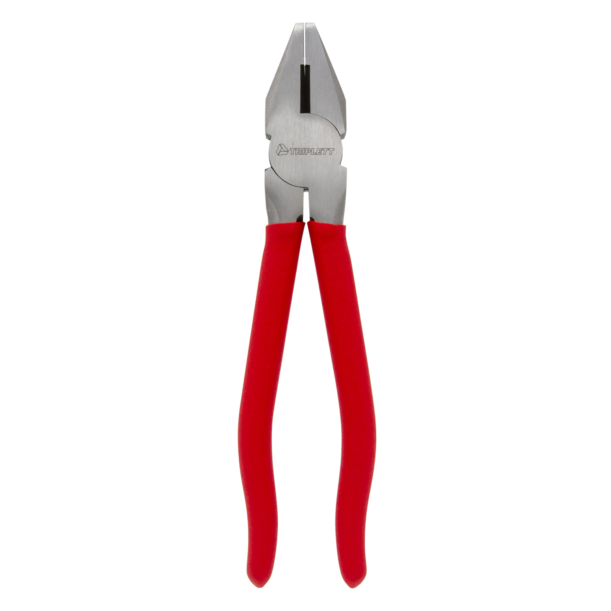 Triplett Linesman Pliers with Fish Tape Puller — 8in., Chromium Molybdenum Steel, PVC Dipped Handles, Model# TT-270