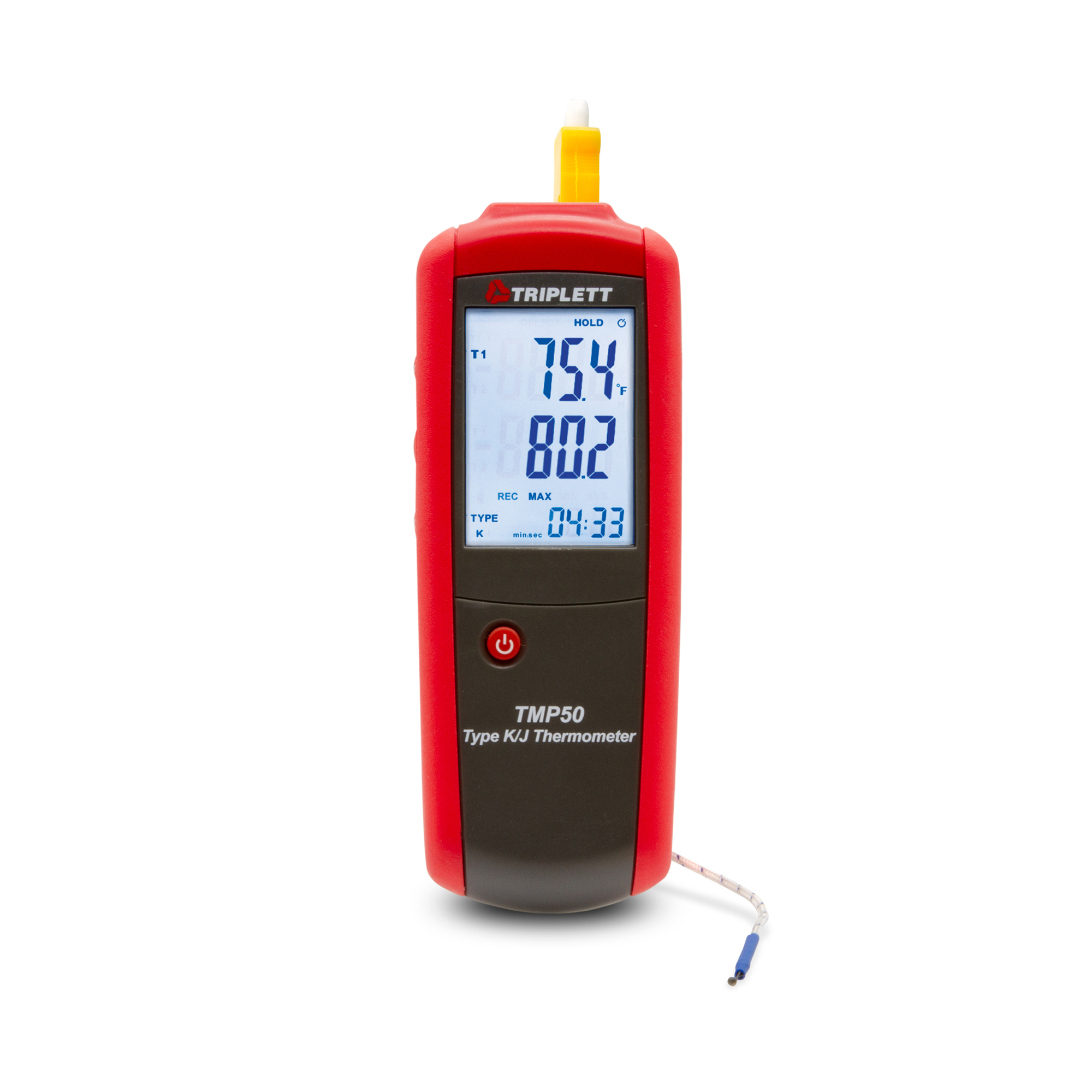 Triplett, Single Input K/J Thermocouple Thermometer, Model# TMP50 ...