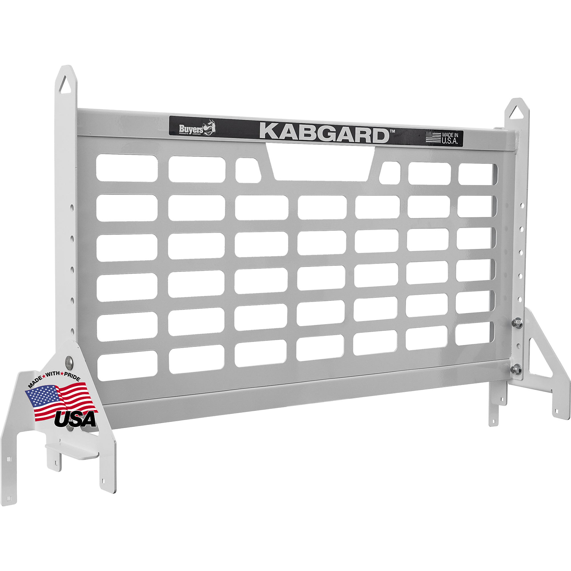 Buyers Products, 54in. Gloss White Kabgard with mounting kit, Color White, Finish Powder-Coat, Material Carbon Steel, Model# 5405427