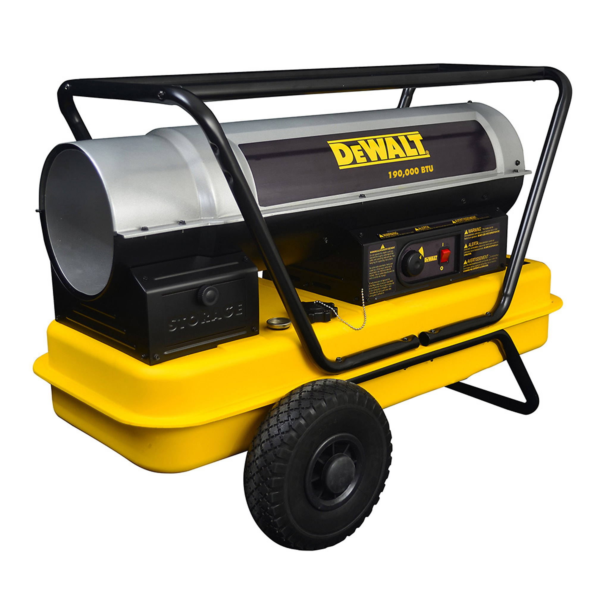 DEWALT, Forced Air Kerosene Job Site Heater, Fuel Type Propane, Max. Heat Output 190000 Btu/hour, Model# F340695