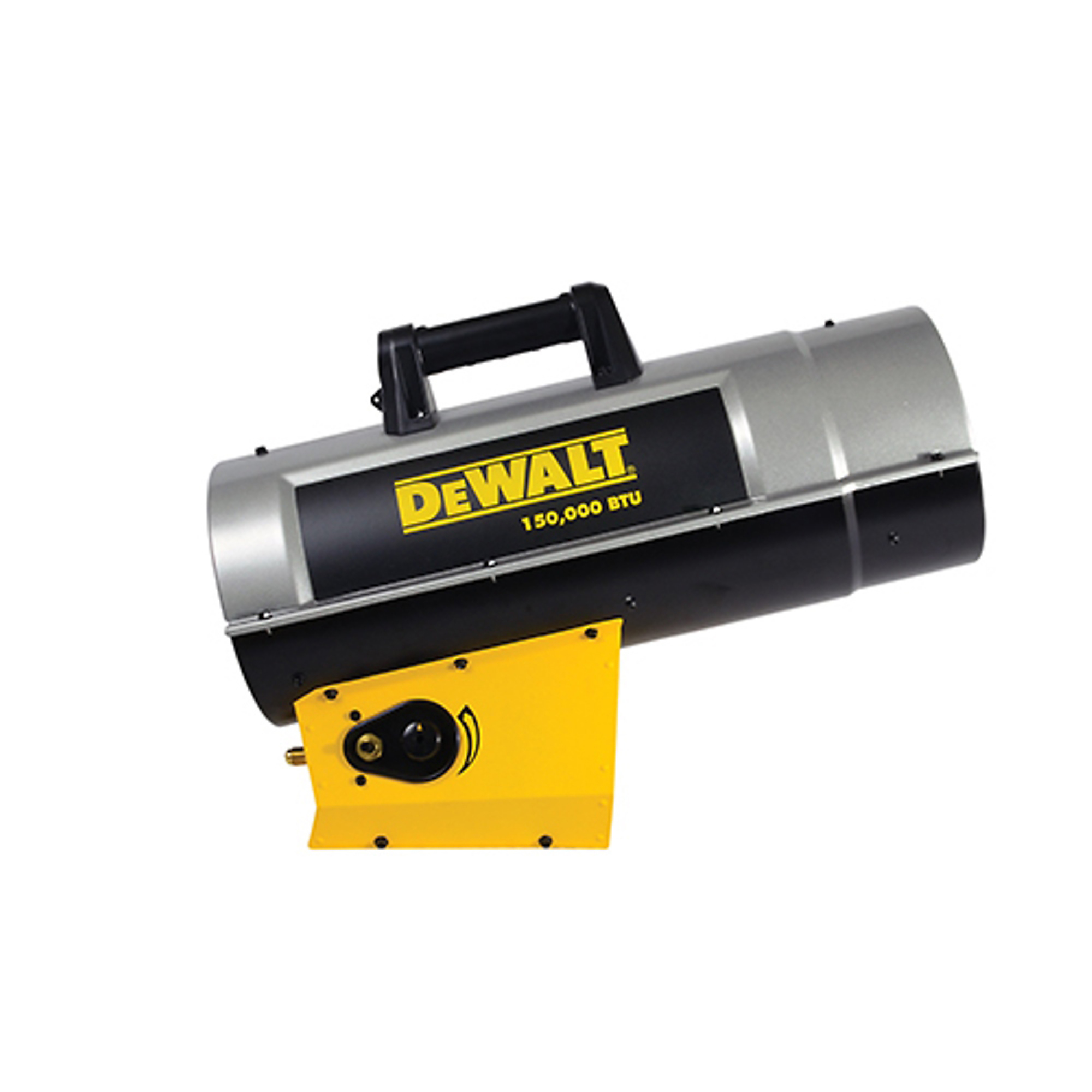 DEWALT, Forced Air Propane Job Site Heater, Fuel Type Propane, Max. Heat Output 150000 Btu/hour, Model# F340725