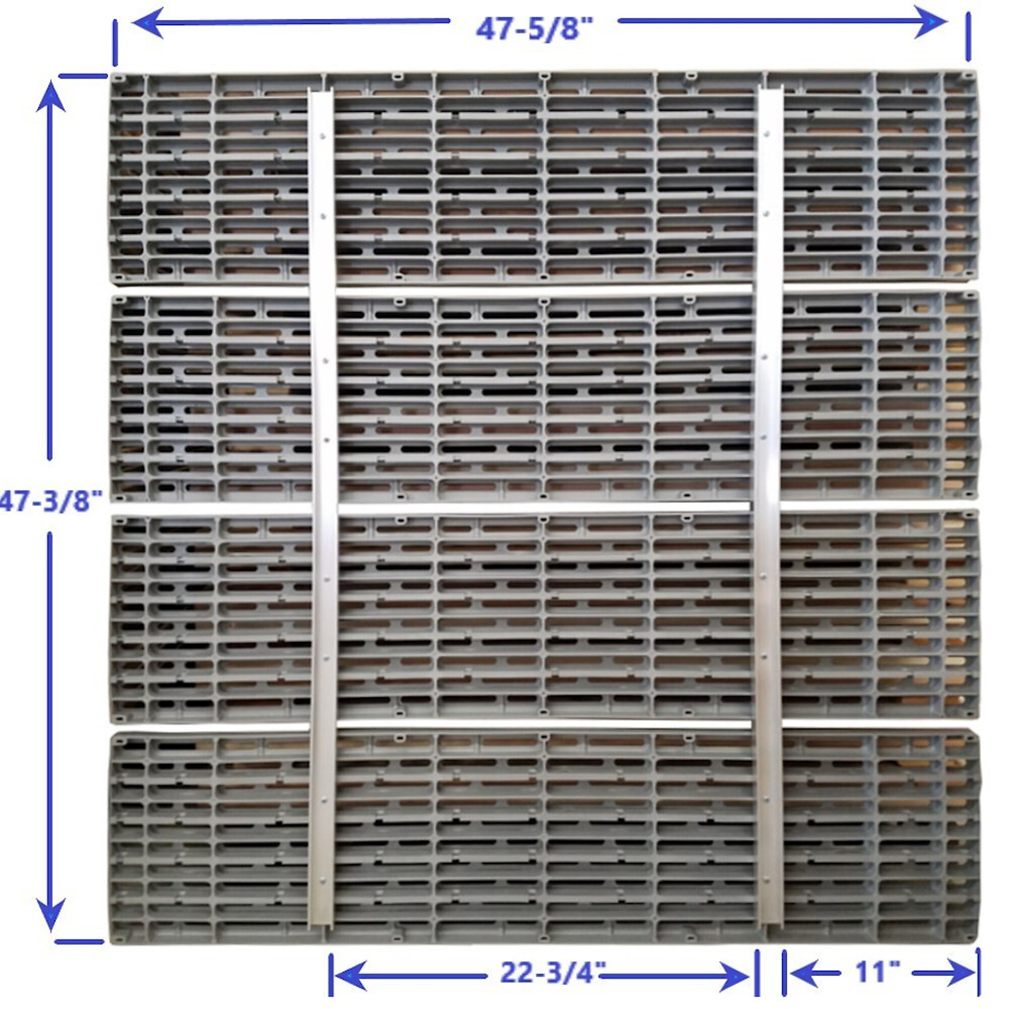 Patriot Docks, Reinforced Poly 4ft.x4ft. Deck Section (Gray), Length 48 ...