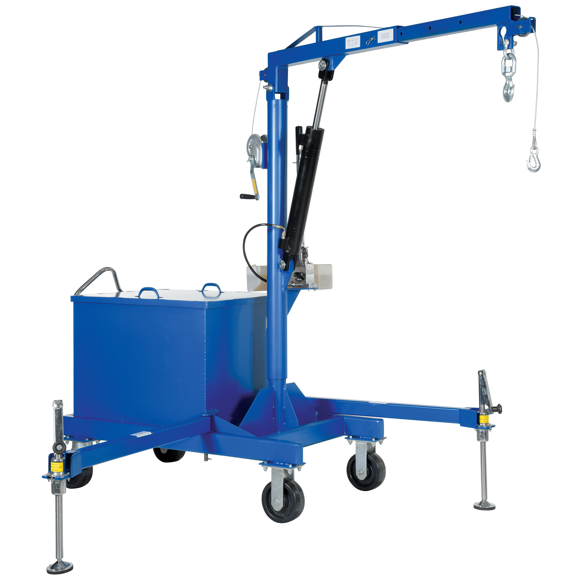Vestil Steel Portable Cantilever Hoist - 4000-Lb. Capacity, 50 3/8in. Arm Length, 90in. Raised Height, 73in. Lowered Height, Model# P-JIB-4