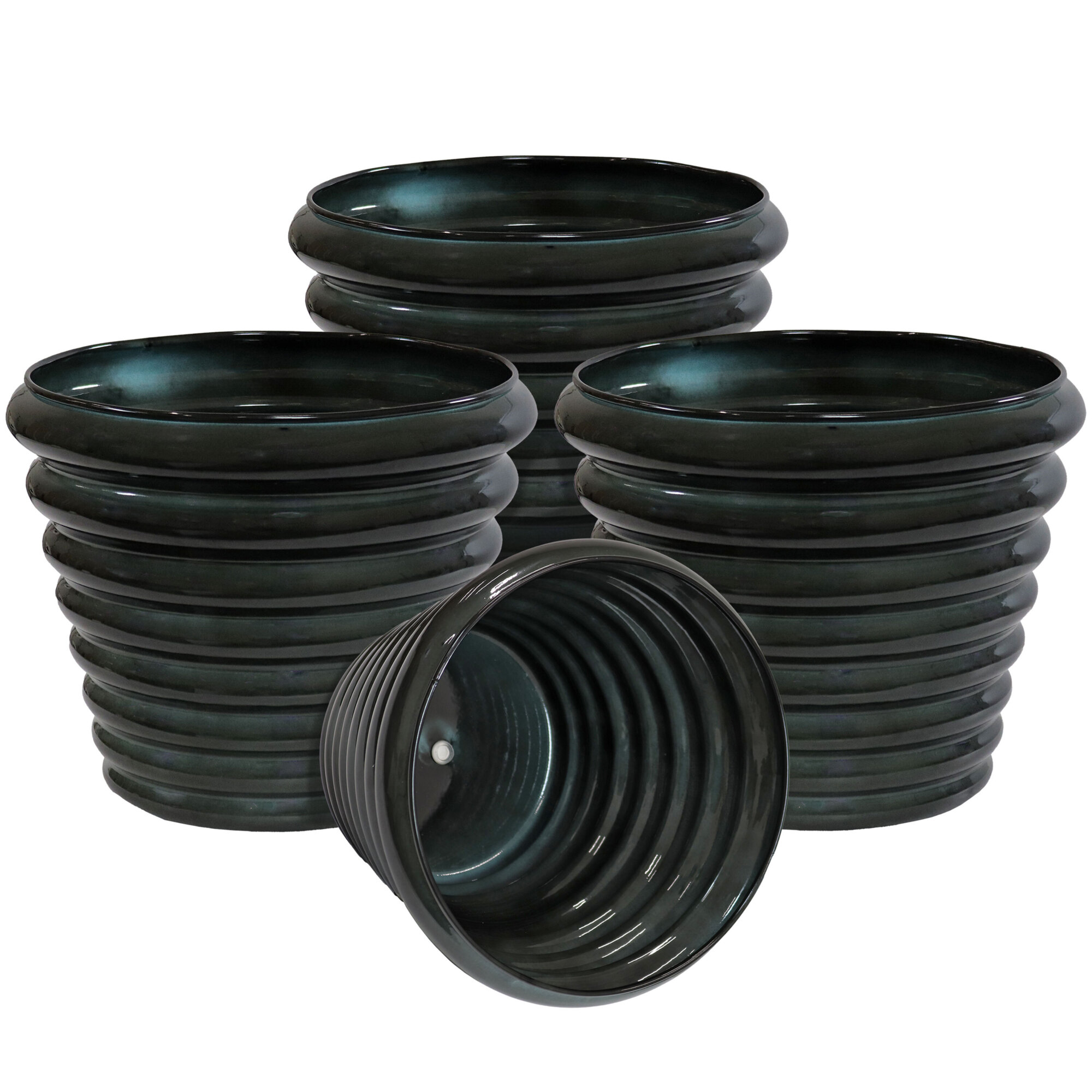 Sunnydaze Decor, Molly Metal Planter - Juniper - 4pk, Container Length 12.5 in, Container Width 12.5 in, Material Iron, Model# DRV-2434