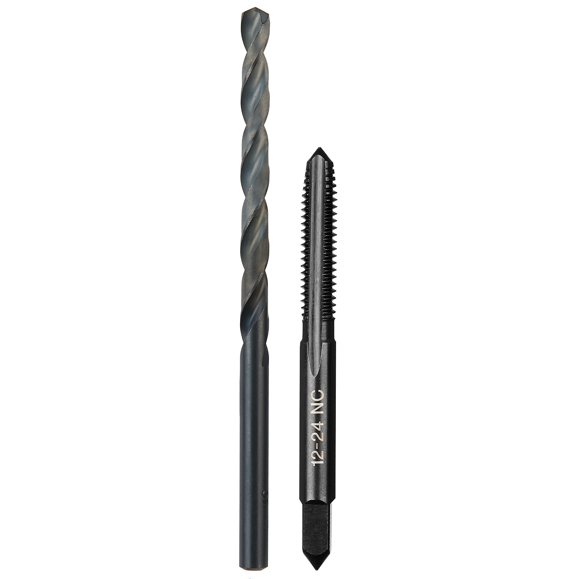 Milwaukee 12-24 NC Straight Flute Plug Tap & #16 Drill Bit, Model# 49-57-5530