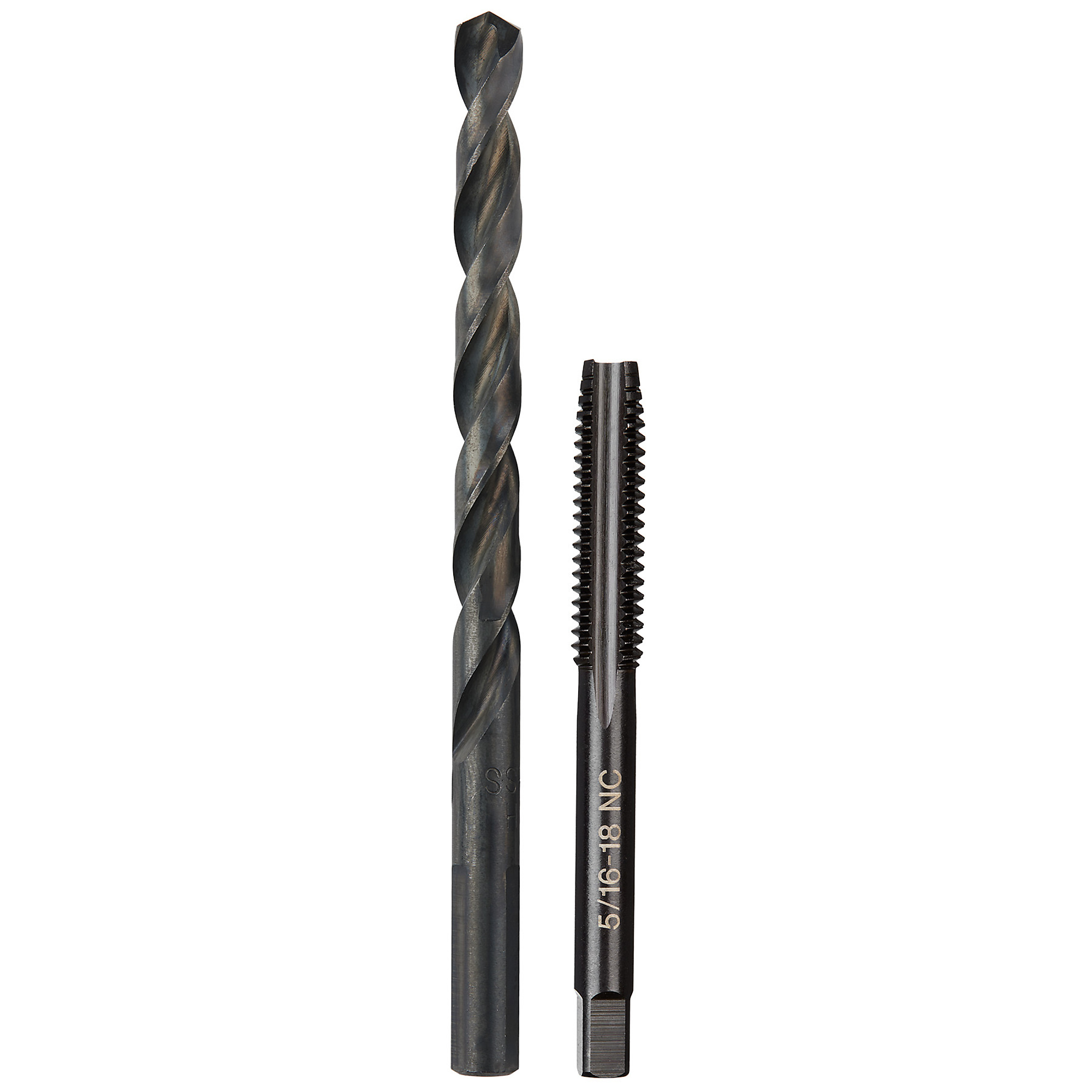 Milwaukee 5/16"-18 NC Straight Flute Plug Tap & F Drill Bit, Model# 49-57-5542