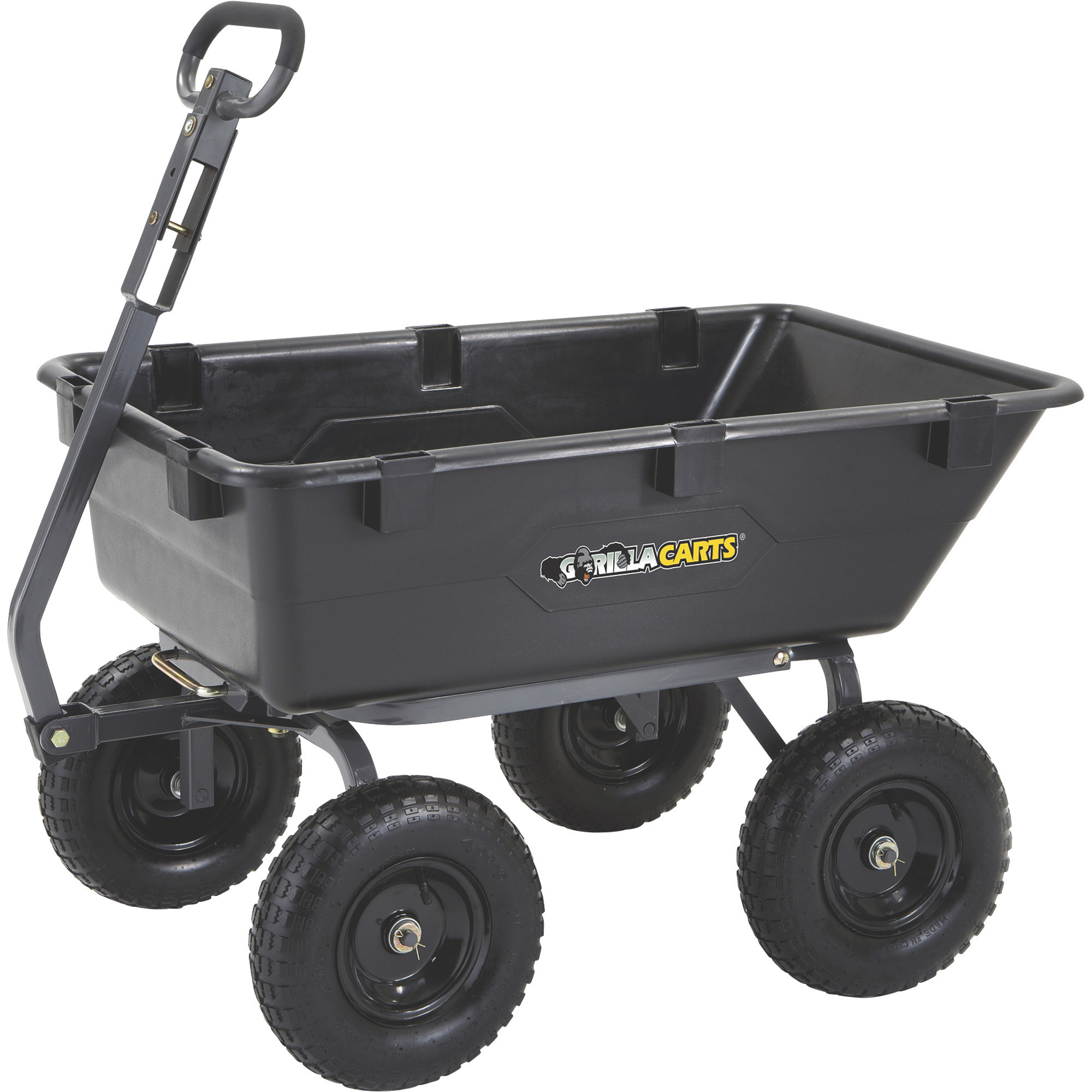 Gorilla Carts GOR4PS Poly Dump Cart, Multi-Purpose Garden Wagon