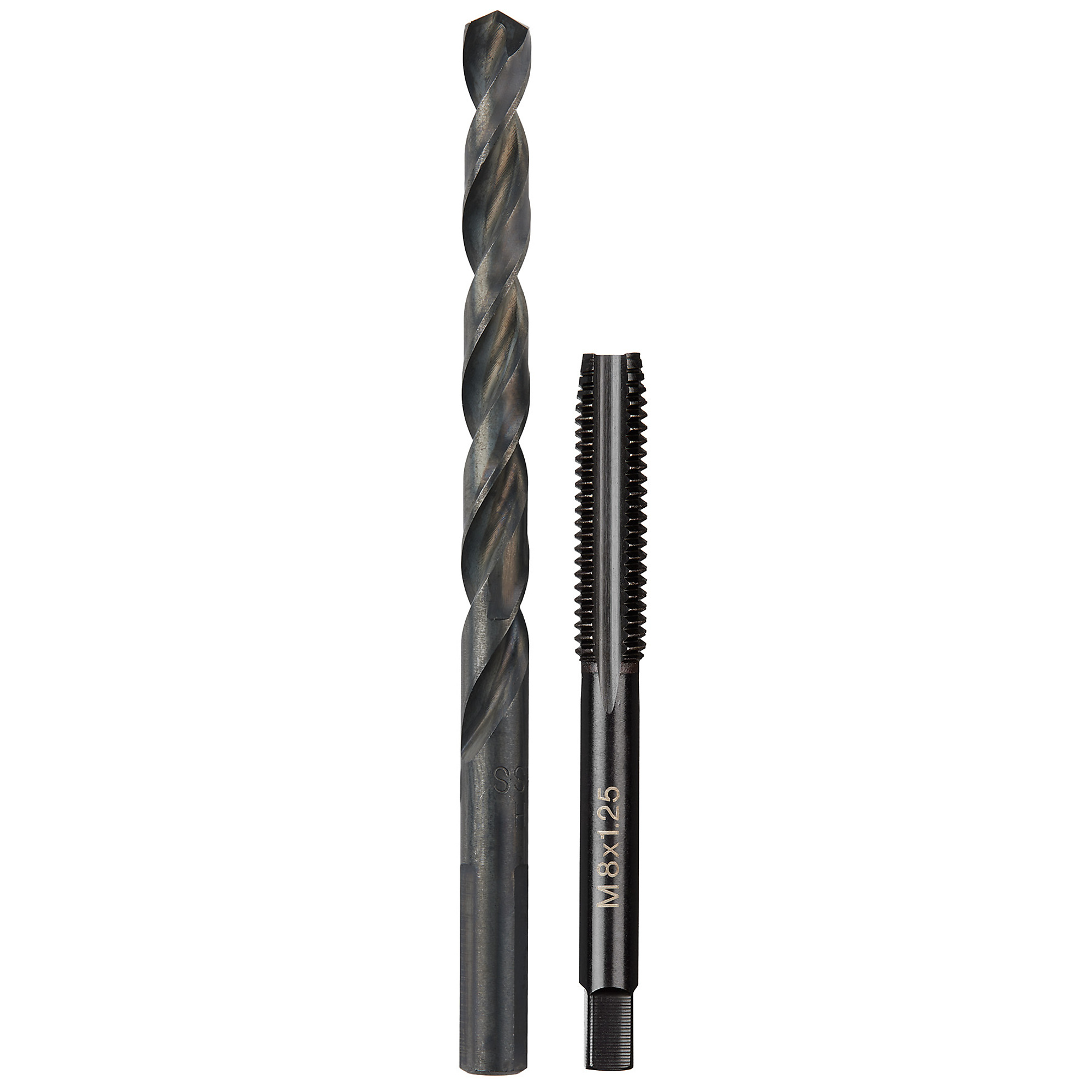 Milwaukee M8-1.25 mm Straight Flute Plug Tap & H Drill Bit, Model# 49-57-5543