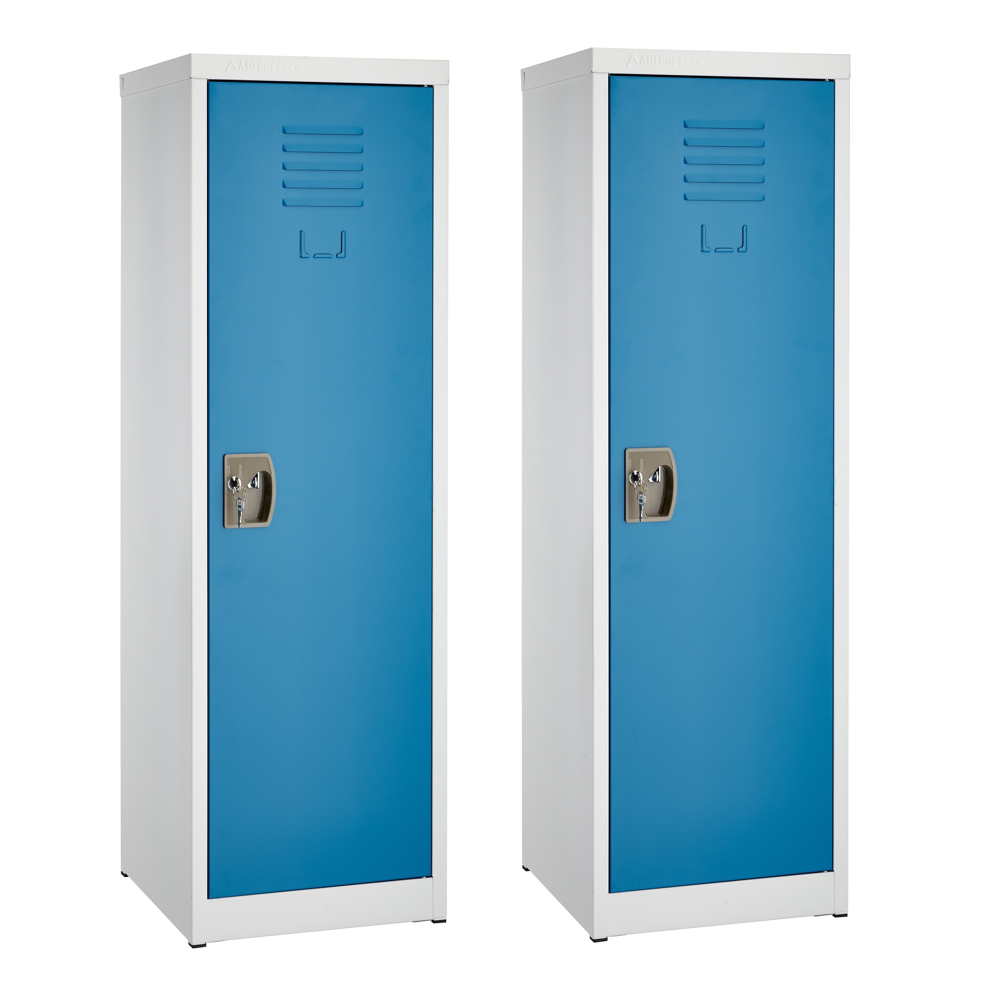 Alpine, 48ft.' Single Tier Locker for Kids, Blue, 2-Pack, Height 48 in, Width 15 in, Color Blue, Model# ADI629-01-BLU-2PK