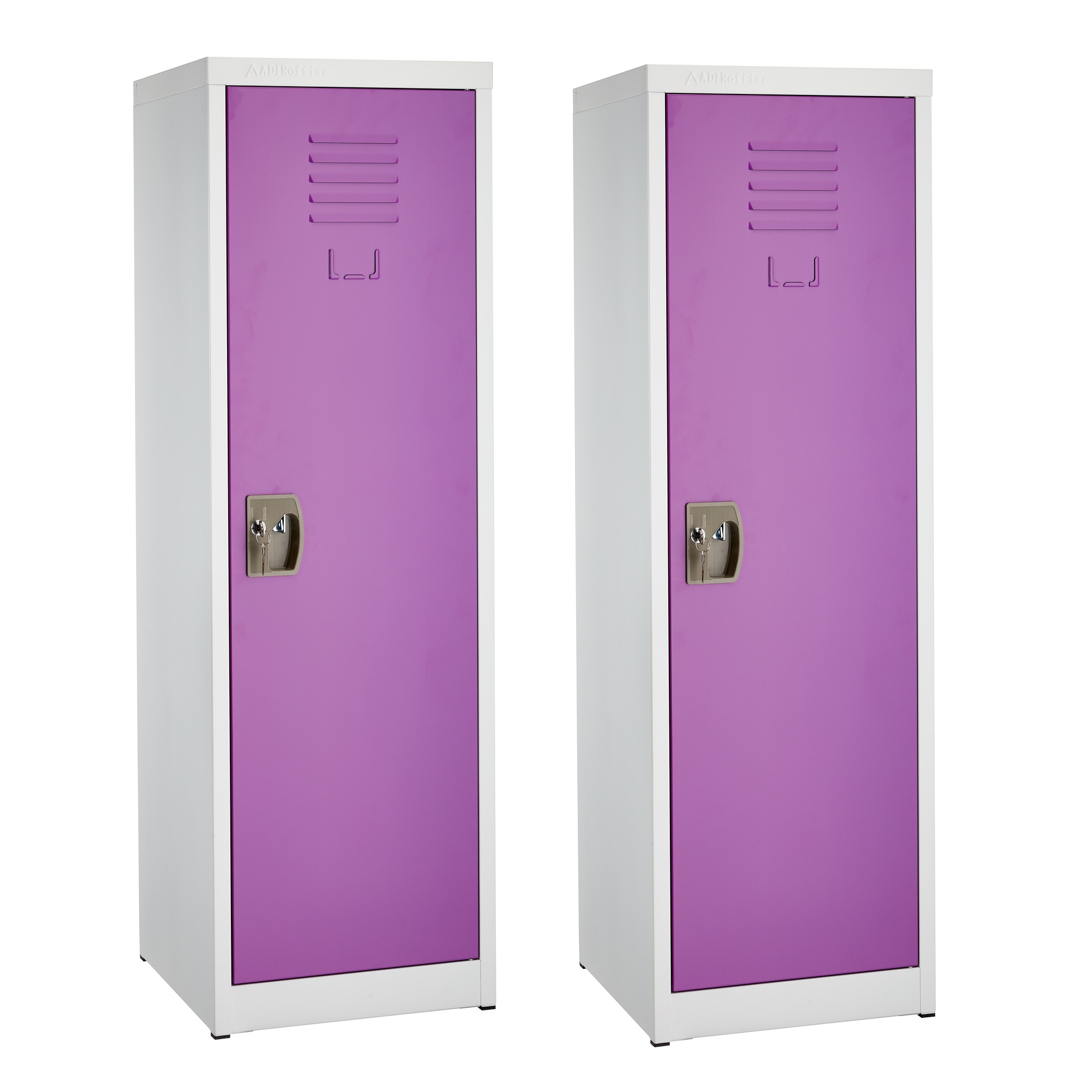 Alpine, 48ft.' Single Tier Locker for Kids – Purple, 2-Pack, Height 48 in, Width 15 in, Color Purple, Model# ADI629-01-PUR-2PK