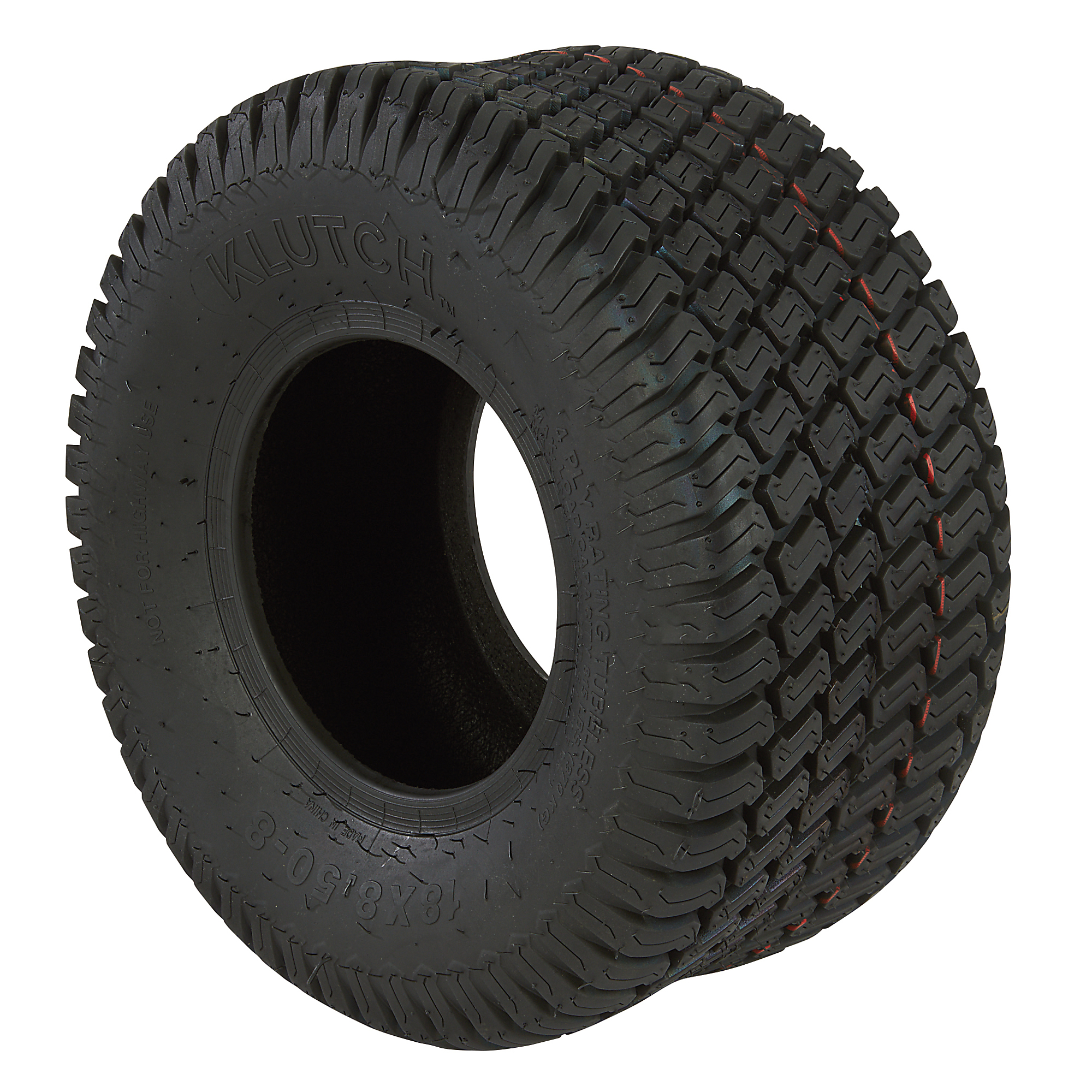 Klutch Pneumatic Lawn Mower Tire, 18/8.50-8, Turf Master Tread