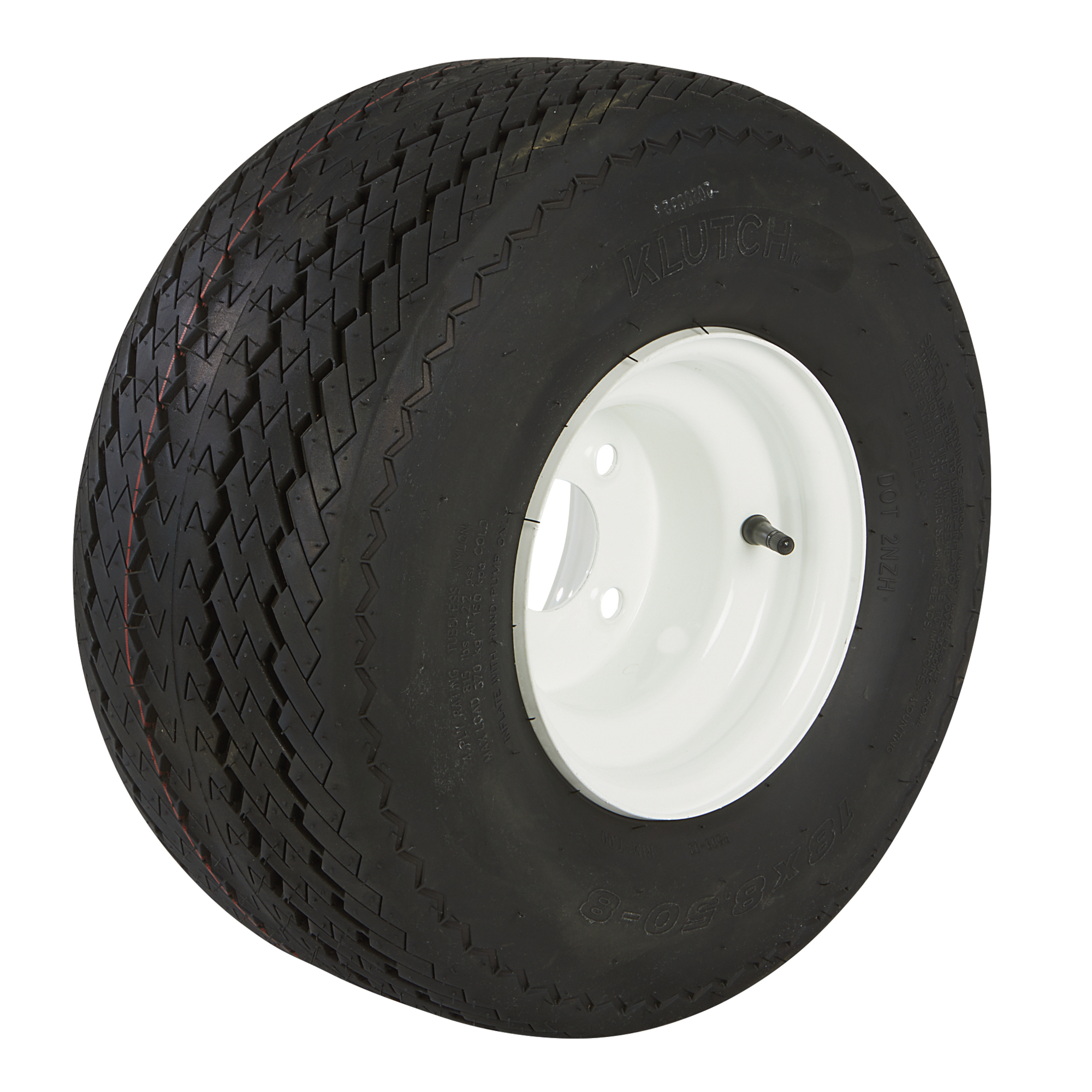 Klutch Pneumatic Tire Assembly, 18/8.50-8, Golf Tread