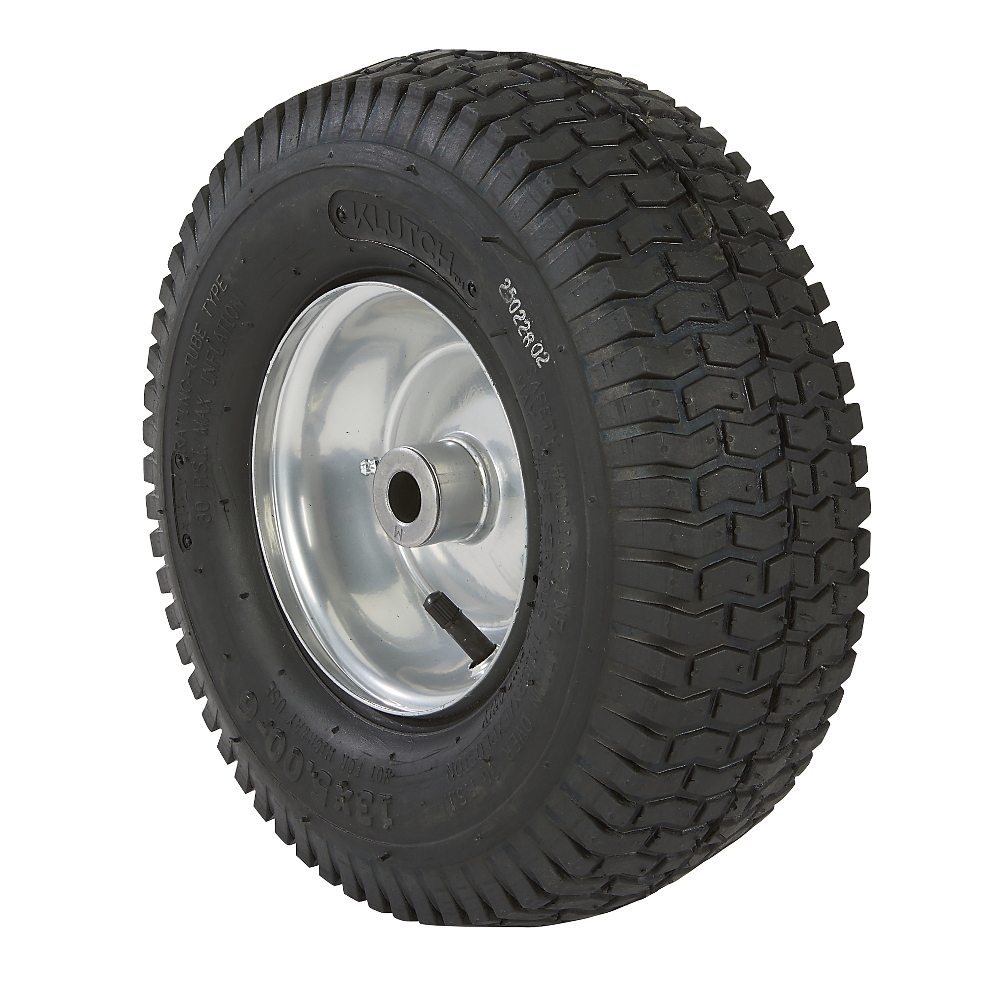 Klutch Pneumatic Utility Tire Assembly, 13/5.00-6, Turf Saver Tread