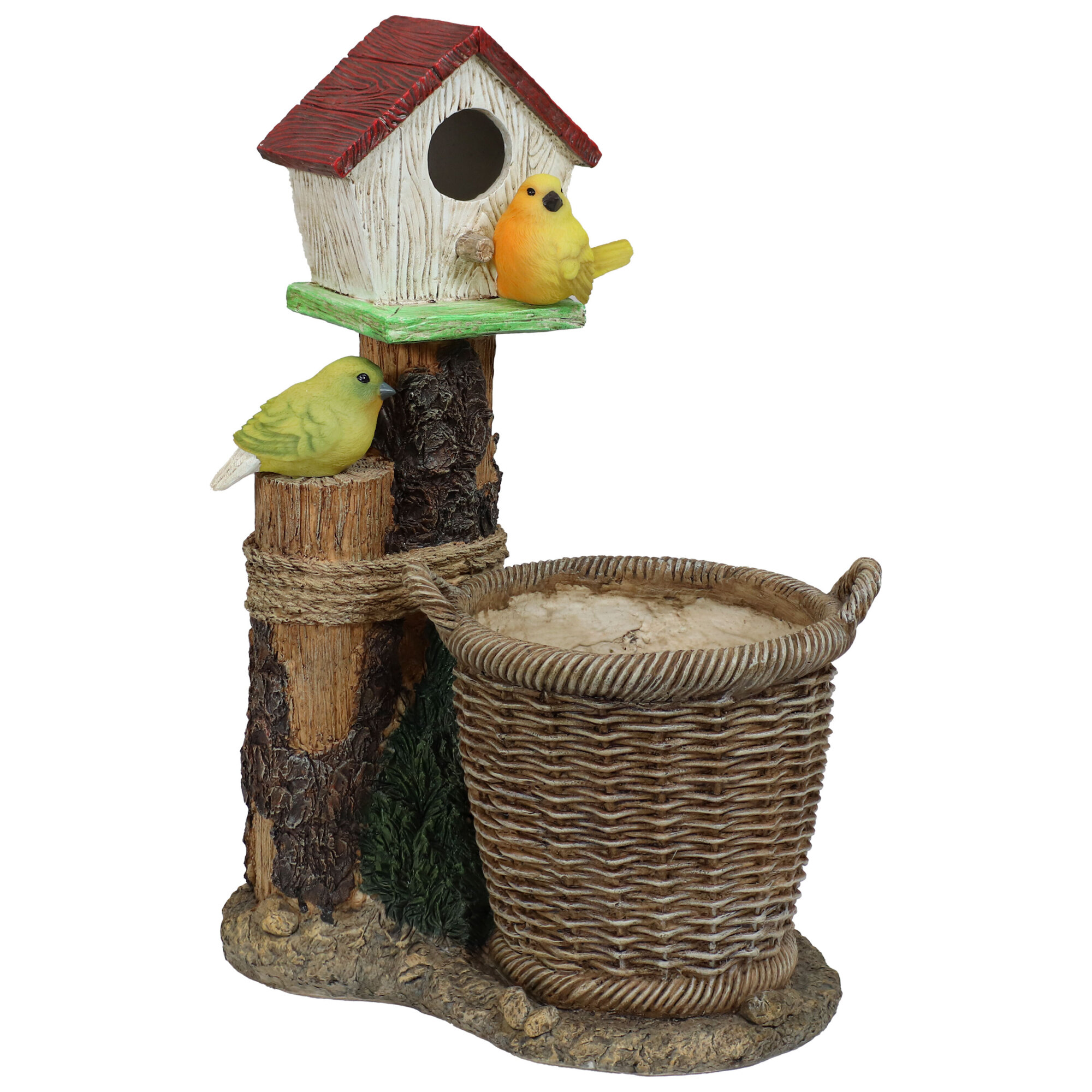 Sunnydaze Decor, Solar Polyresin Bird House Planter, Model# FC-110