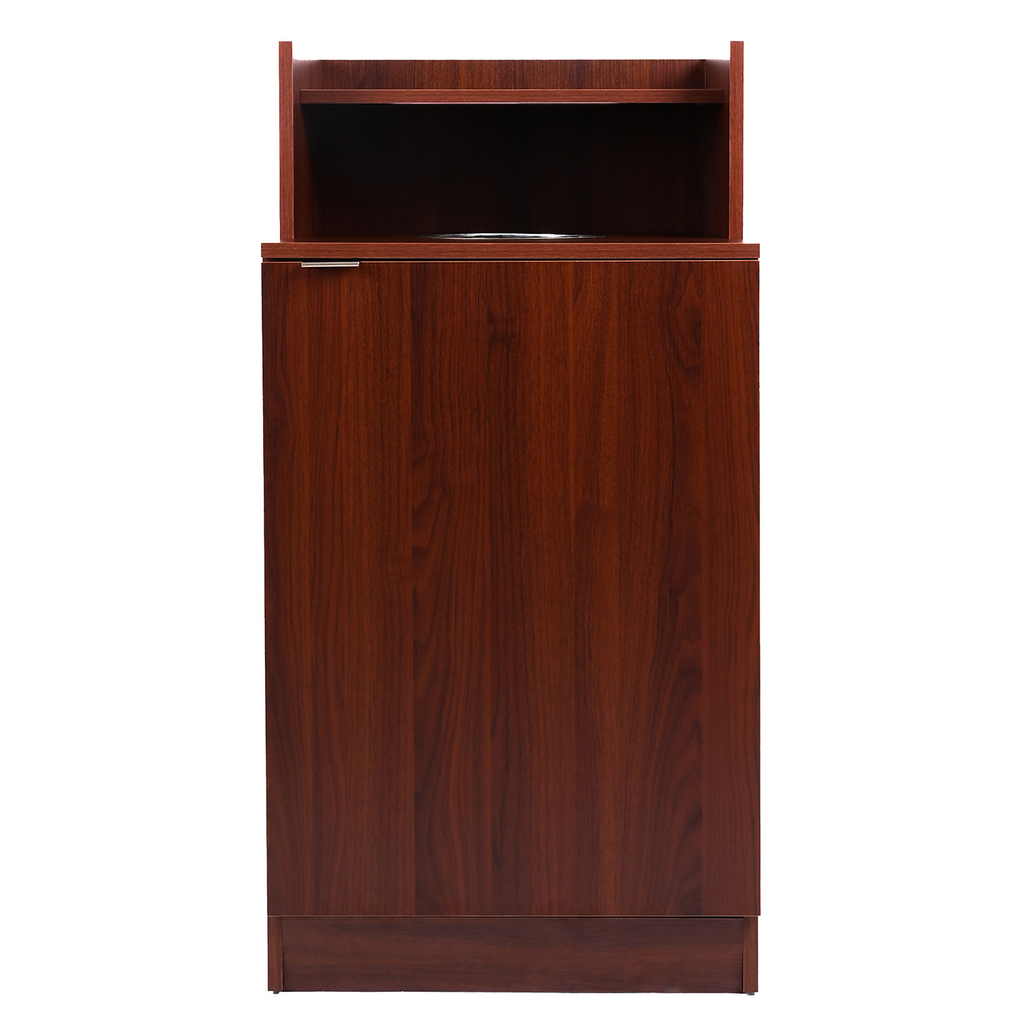 Alpine, Trash Can Enclosure with Drop Hole and Tray Shelf, Capacity 40 Gal, Model# ALP476-DH-MA