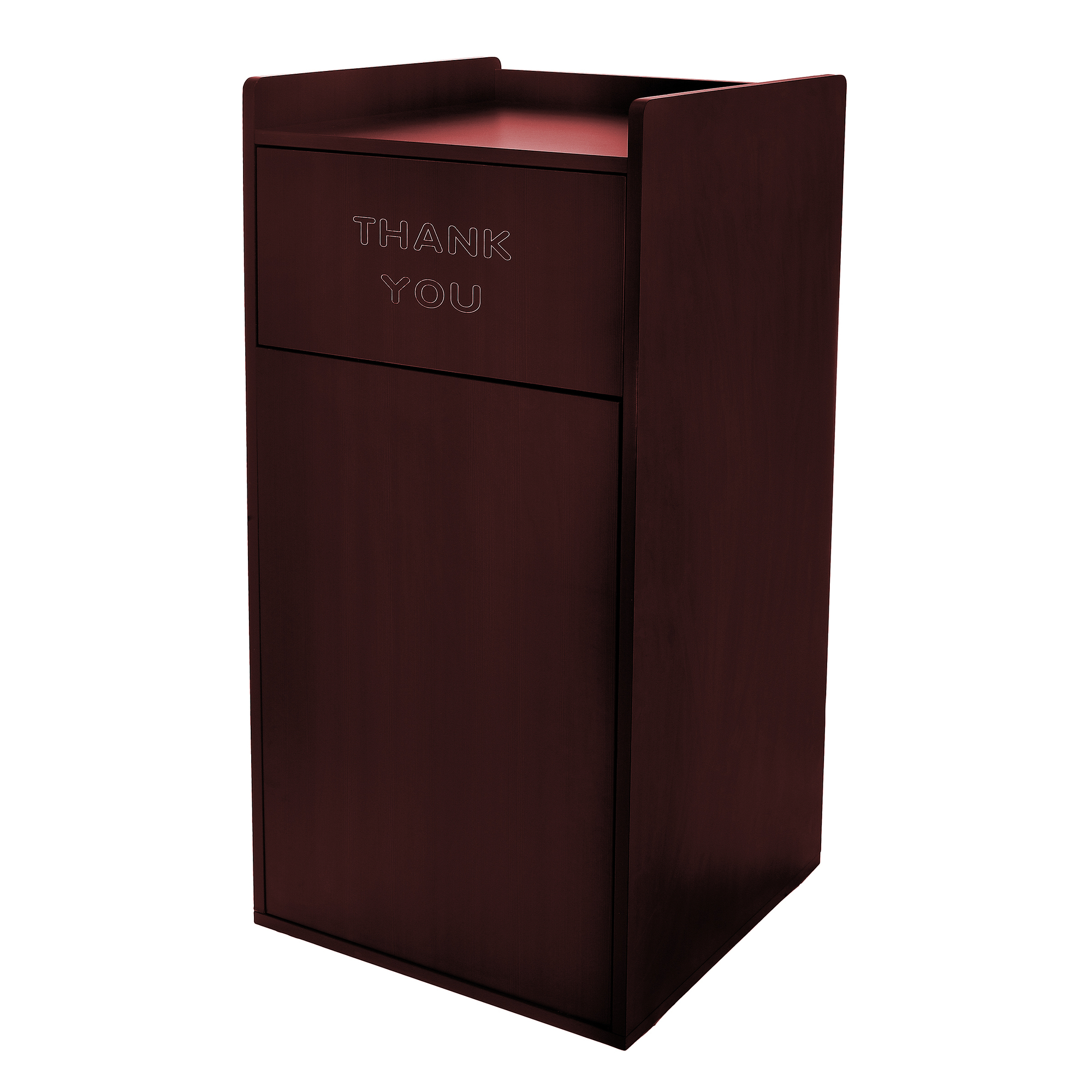Alpine, 40 Gallon Wooden Tray Top Waste Enclosure Can, Capacity 40 Gal, Model# ALP476-MA