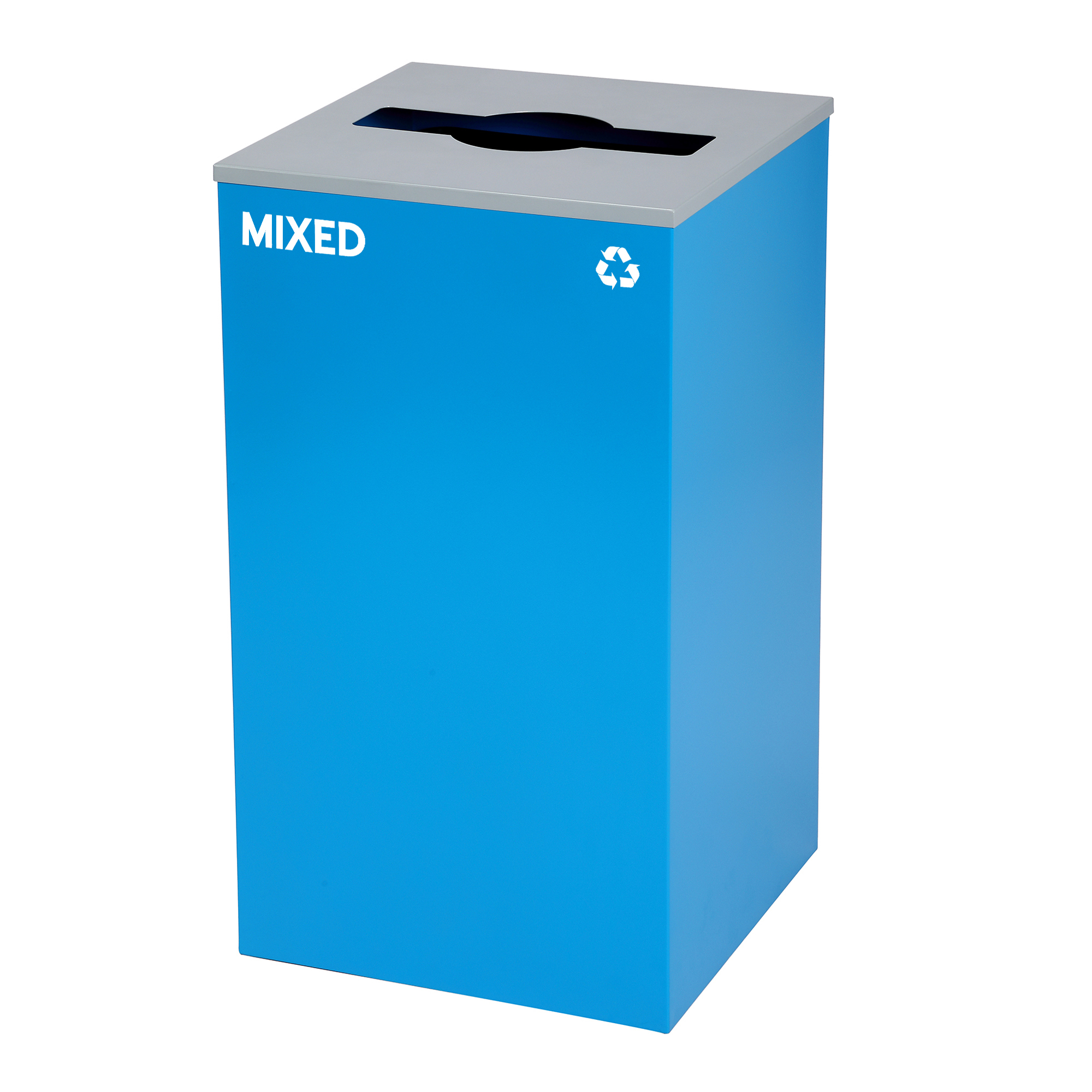 Alpine, 29-Gallon Square Metal Trash Can, Blue Bin, Capacity 29 Gal, Model# ALP4450-KIT-BLU-M-MIX