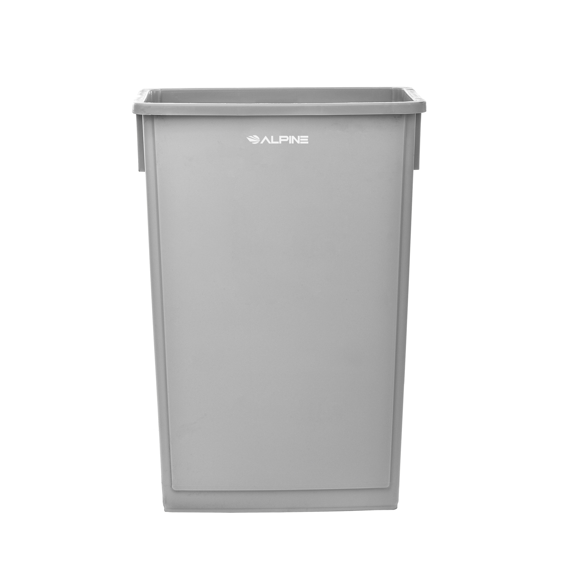 Alpine, 23 Gallon Slim Gray Waste Receptacle Trash Can, Capacity 23 Gal
