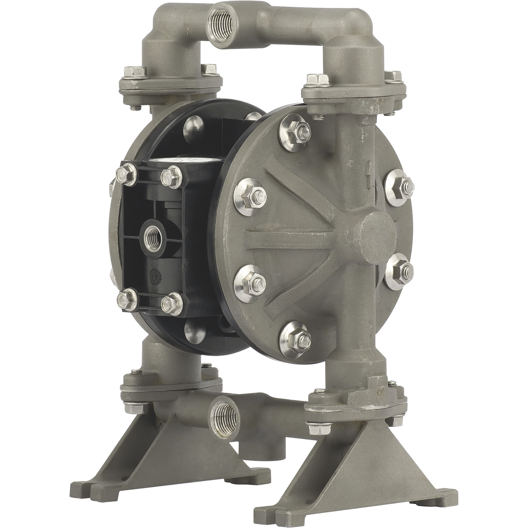 ARO Air-Operated Double Diaphragm Pump, 1/2in. Ports, 12 GPM, Aluminum/Nitrile, Model# PD05R-AAS-PGG-B