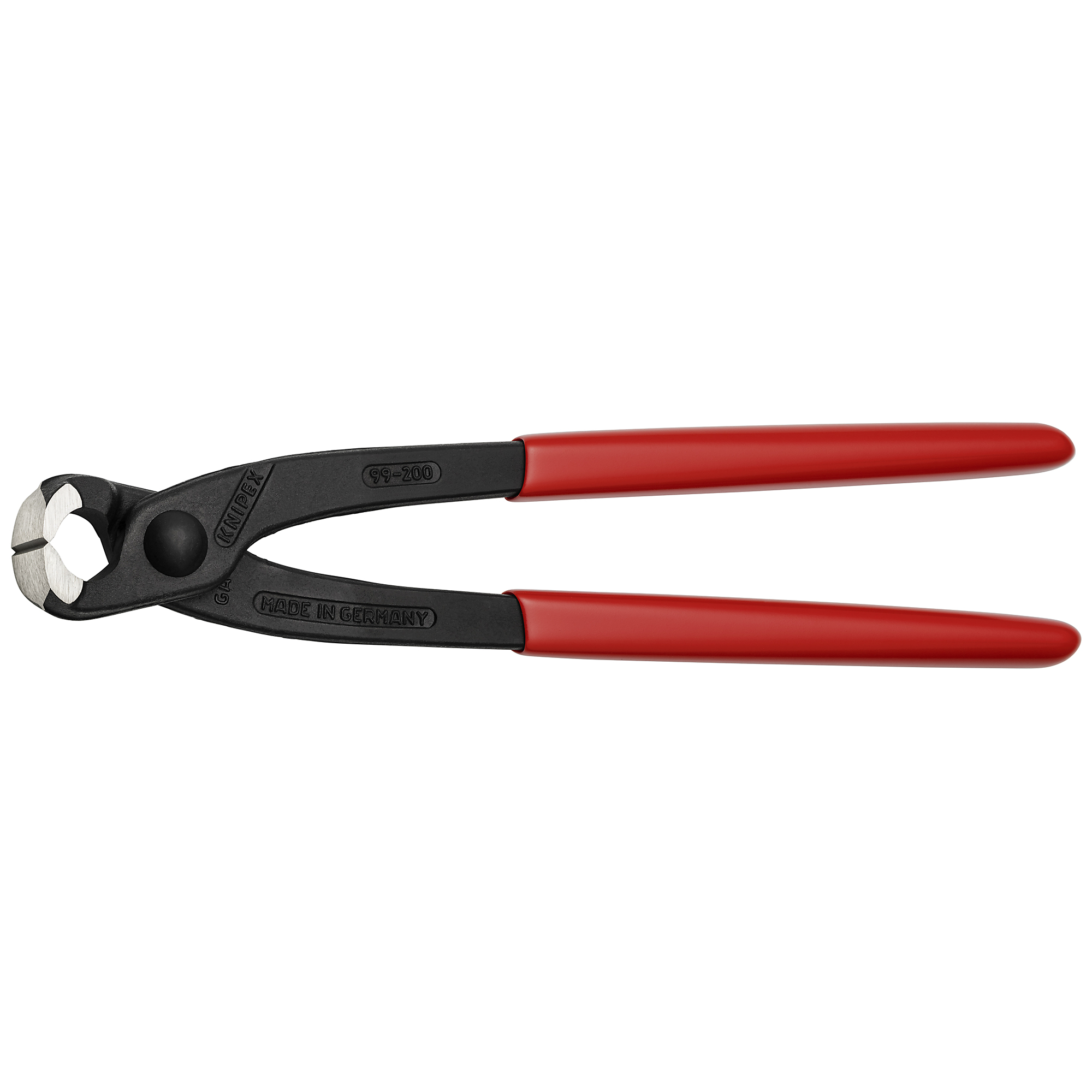 KNIPEX, Concreters' Nippers, Plastic coating, Bulk, 8in., Pieces (qty.) 1 Material Steel, Jaw Capacity 0.078 in, Model# 99 01 200