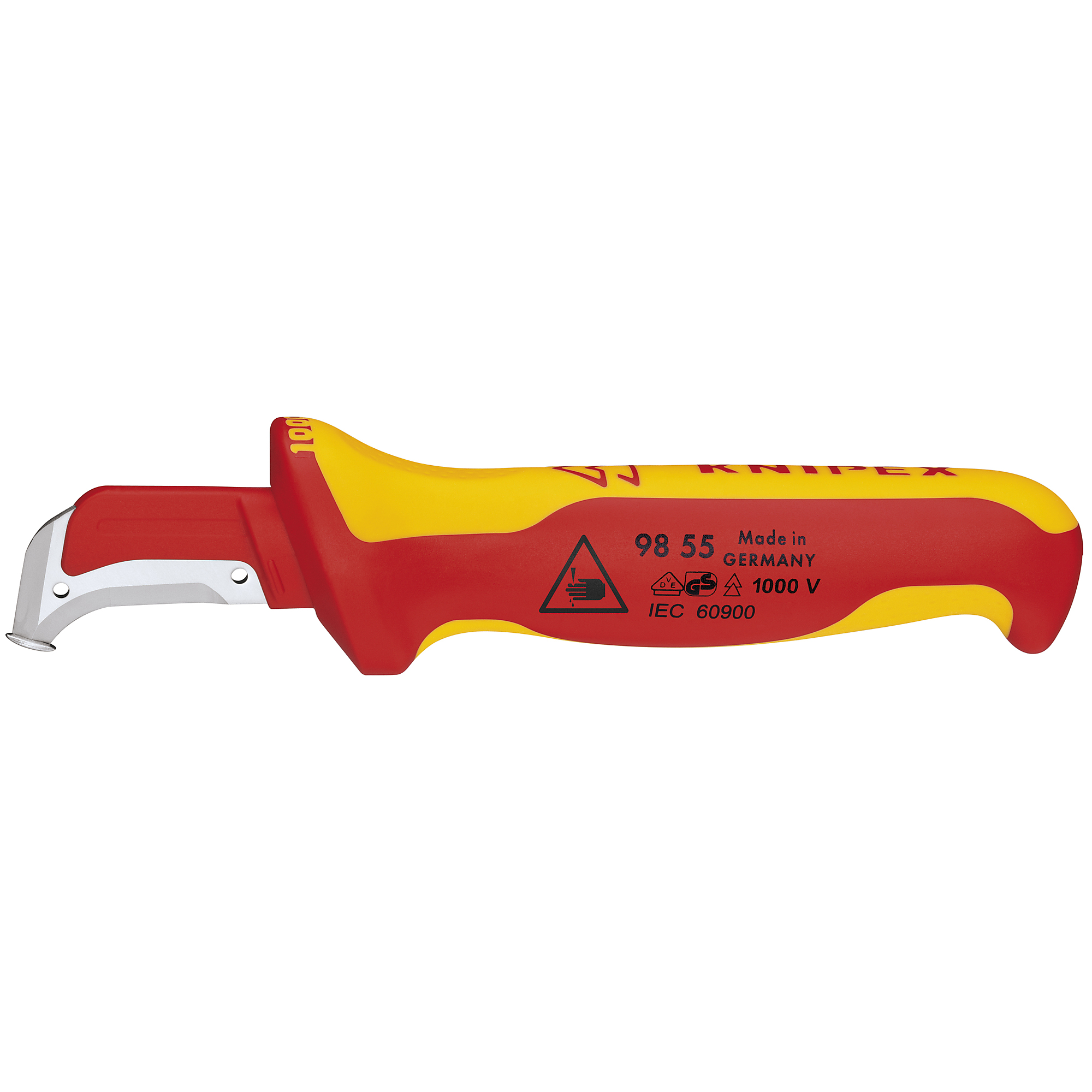 KNIPEX, Dismantling Knife-1000V Insulated, VDE, Bulk, 7in., Pieces (qty.) 1 Material Steel, Model# 98 55