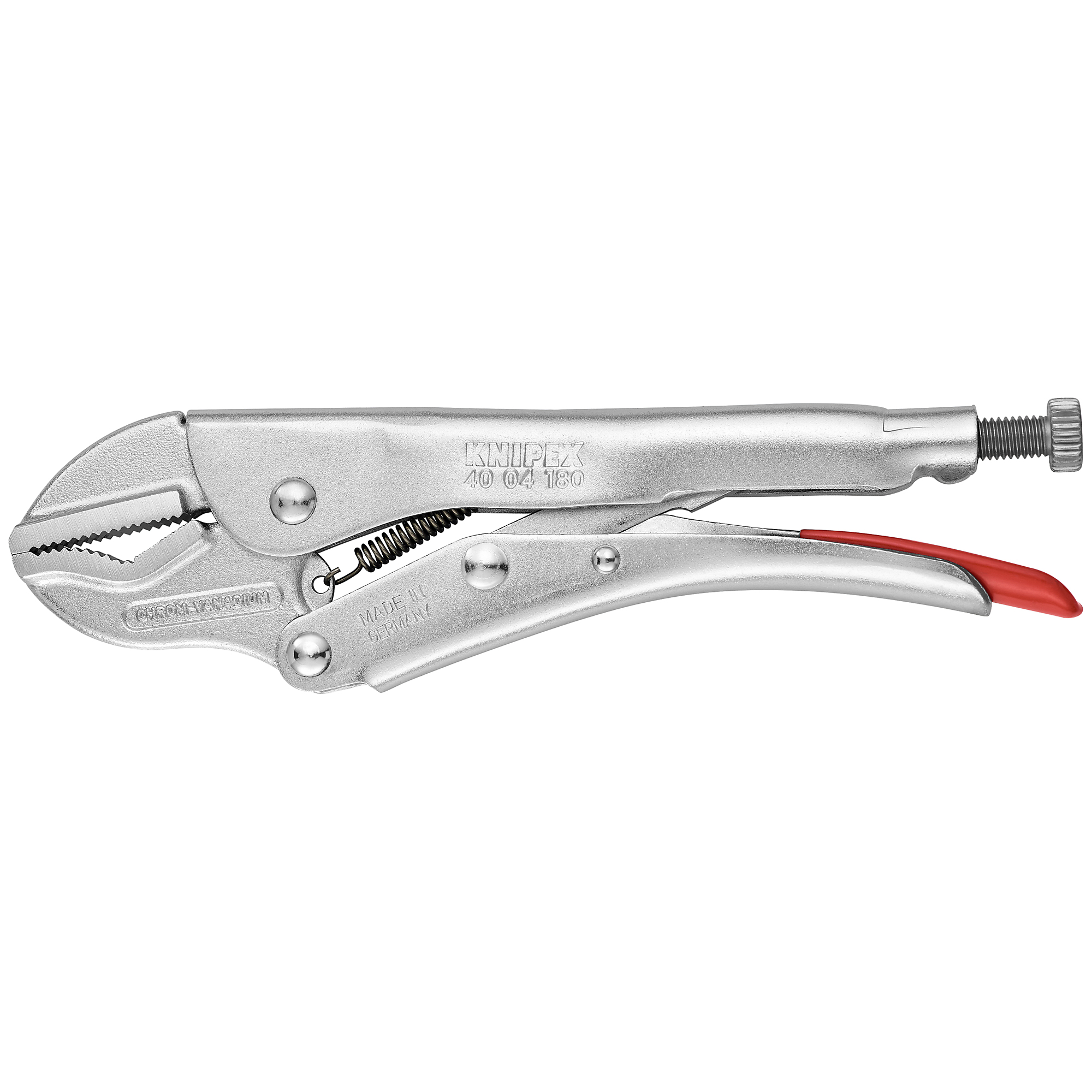 KNIPEX, Universal Grip Pliers, Serrated, 7.25in., Pieces (qty.) 1 Material Steel, Jaw Capacity 1.375 in, Model# 40 04 180