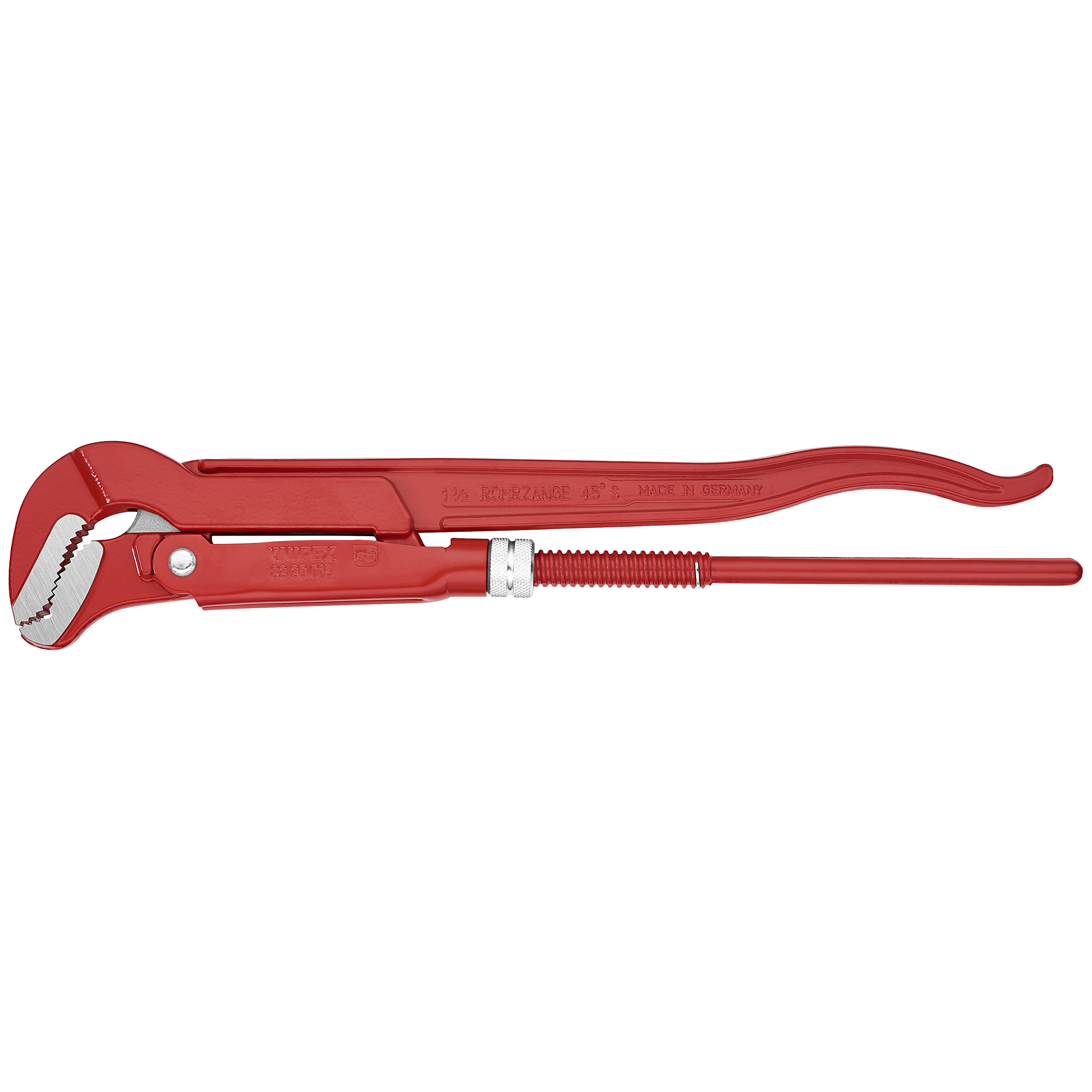 KNIPEX, Swedish Pipe Wrench-S-Type, 16.5in., Pieces (qty.) 1 Material Steel, Jaw Capacity 2.046875 in, Model# 83 30 015
