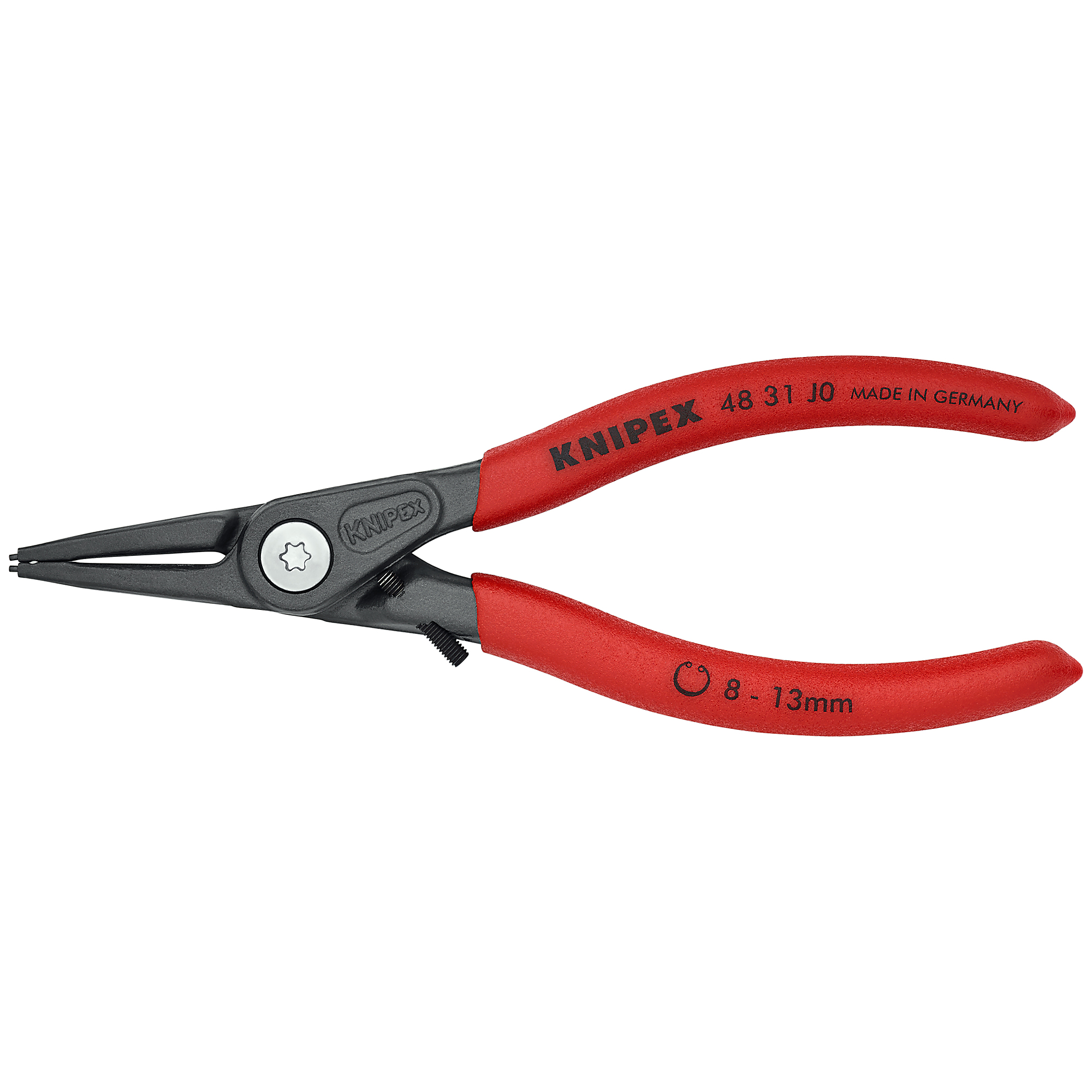 KNIPEX, Int Prec. Snap Ring Pliers-Limiter, 1/32 tip,5.5in., Pieces (qty.) 1 Material Steel, Model# 48 31 J0