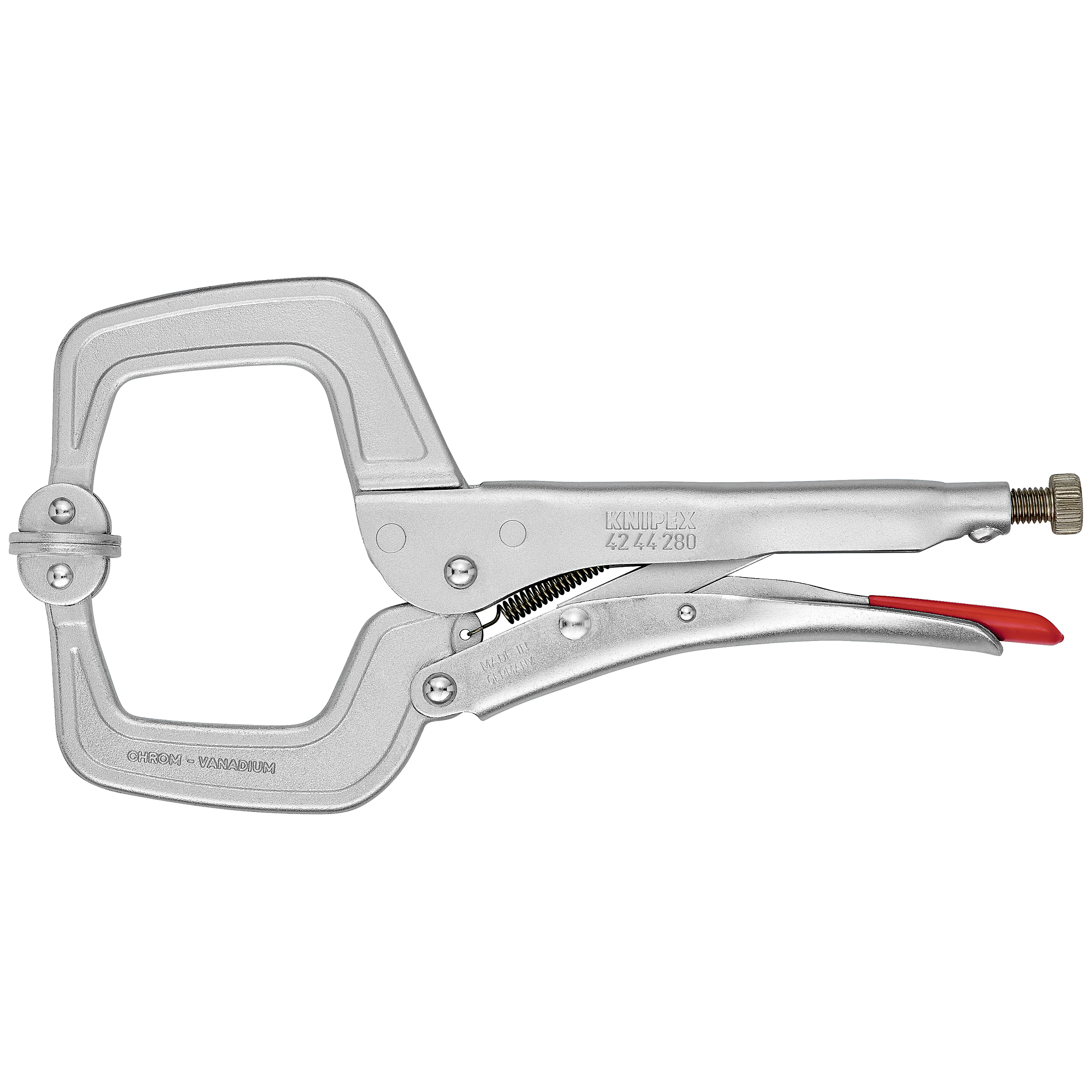 KNIPEX Locking Welding Grip Pliers - 11in., Steel, 3.5in. Jaw Capacity, Model# 42 44 280
