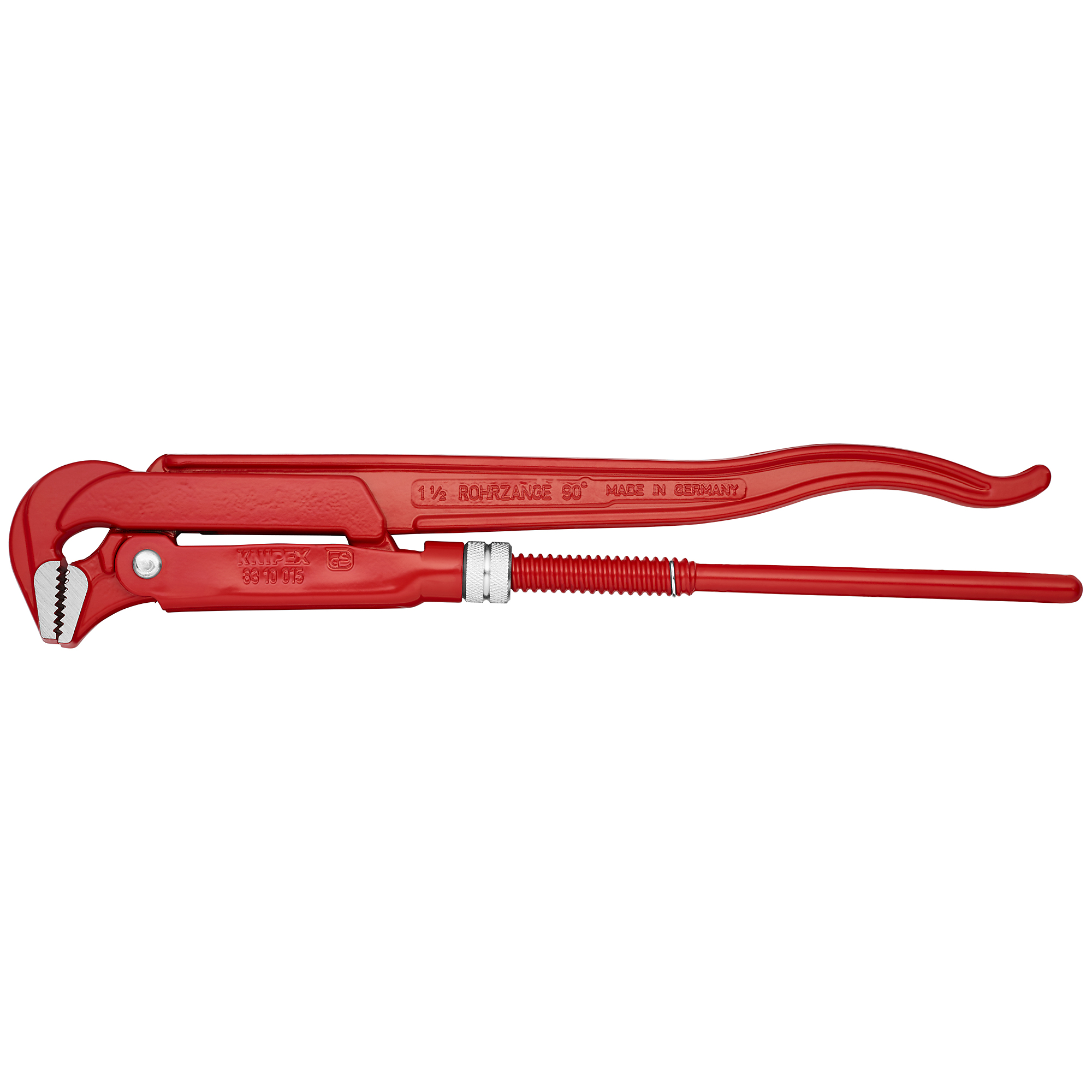 KNIPEX Swedish Pipe Wrench - 16in., 2.046875in. Jaw Capacity, 90° Angled Jaws, Steel, Model# 83 10 015