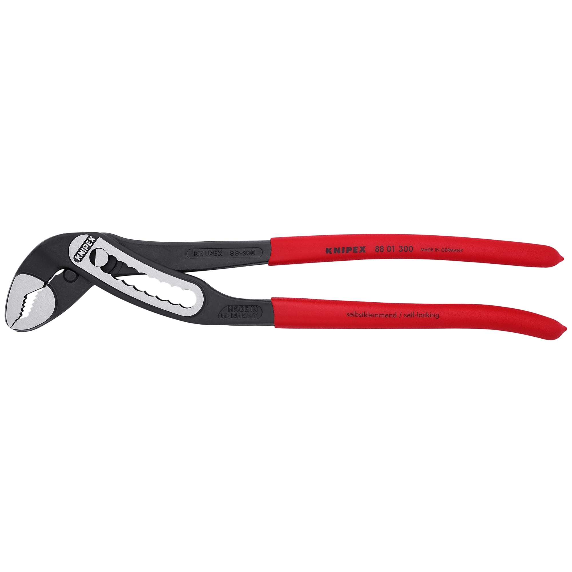 KNIPEX Alligator Water Pump Pliers, 12in., 2.75in. Jaw Capacity, Steel, Model# 88 01 300