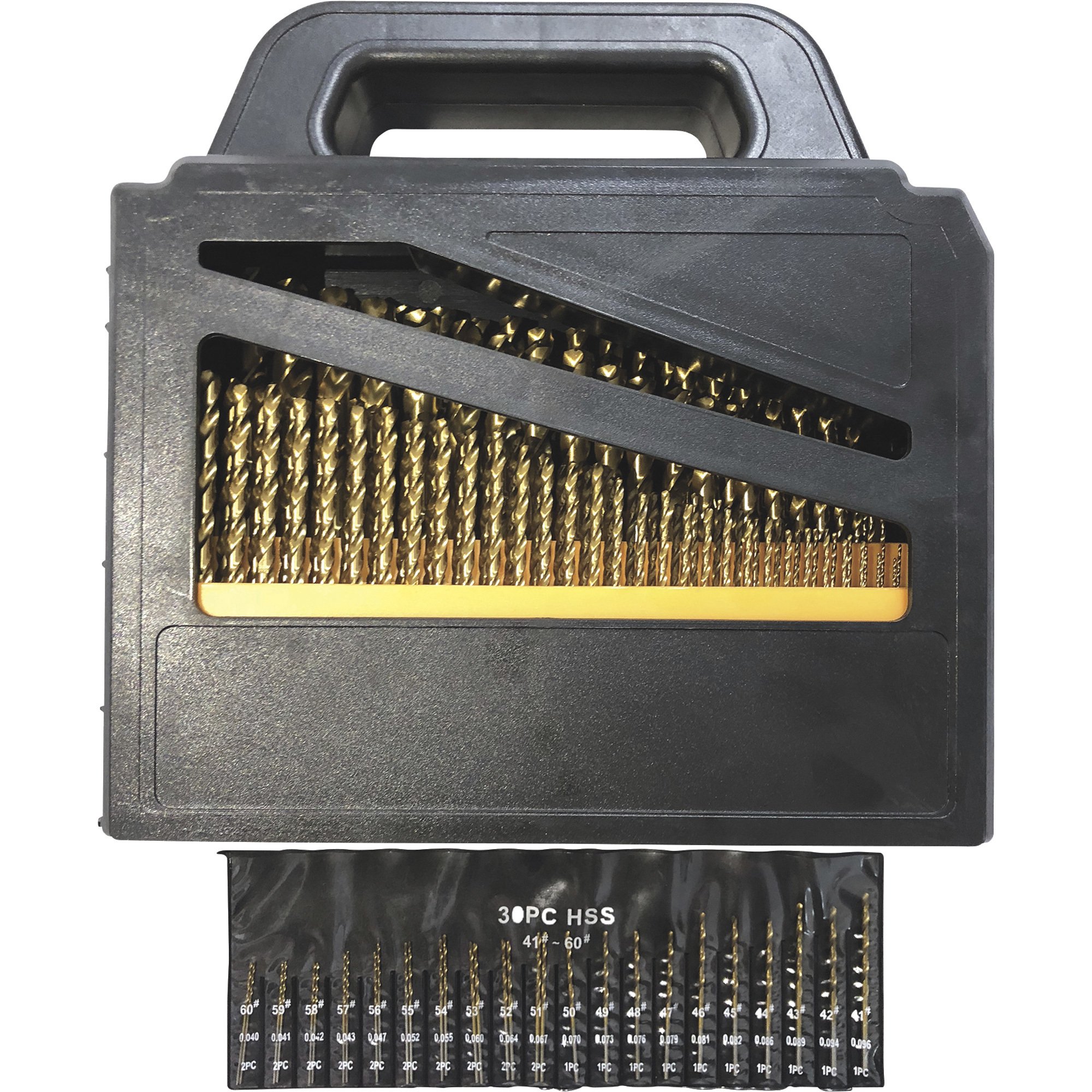 Klutch Titanium-Coated Drill Bit Set — 145-Pc. | Northern Tool