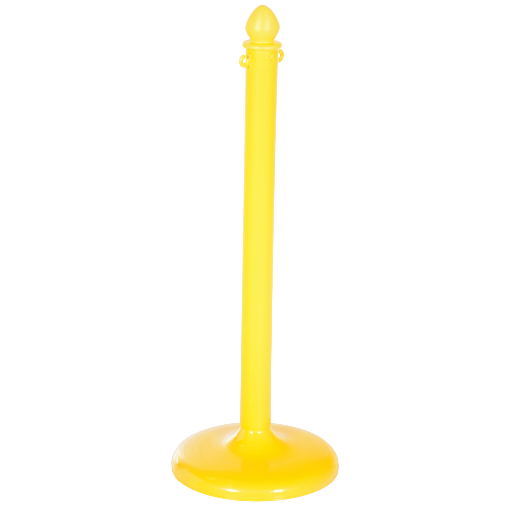 Vestil Plastic Barricade Floor Mounts - 14in. Max Width, Yellow, 4-Pack, Model# PCB-Y-F