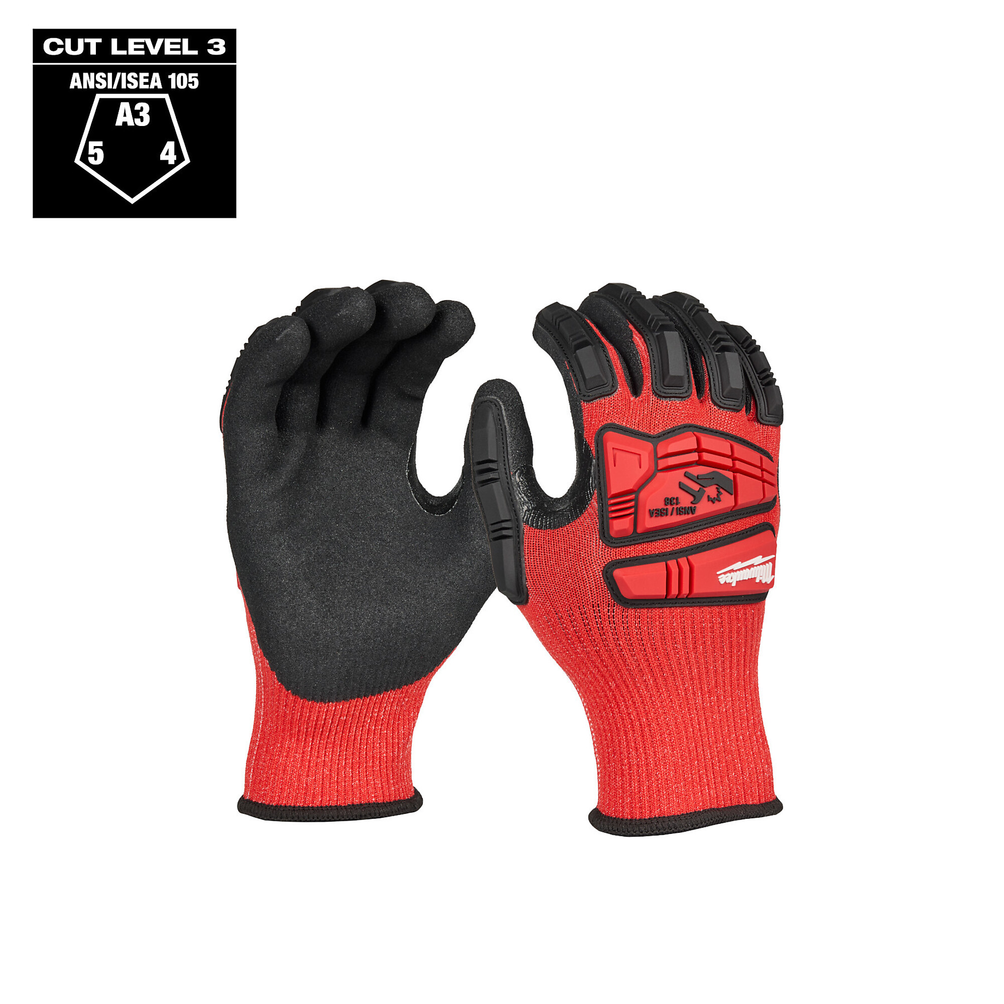 Milwaukee Impact Cut Level 3 Nitrile Dipped Gloves - Large