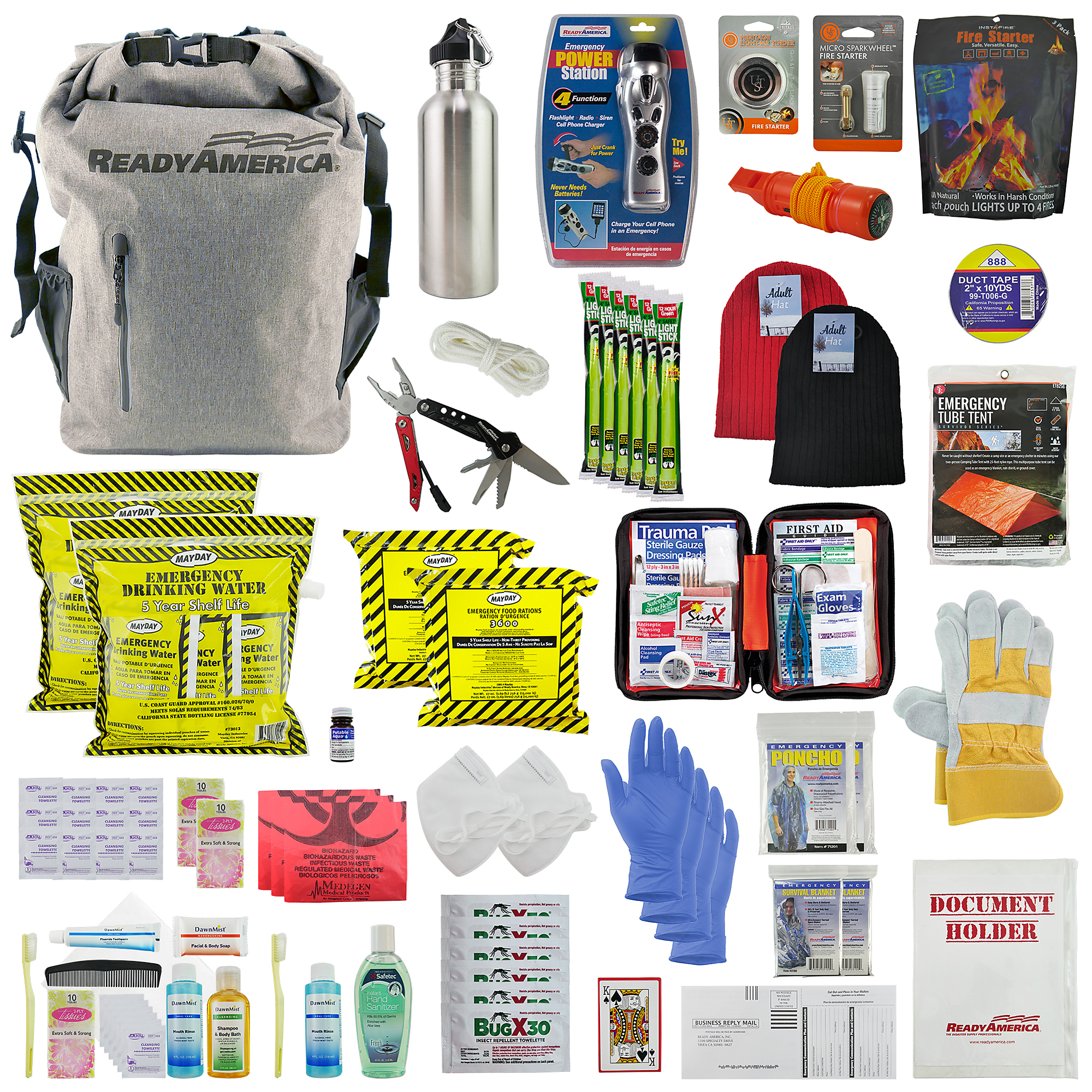 Ready America, 2 Person 3 Day Deluxe Dry Backpack, Pieces (qty.) 1 Model# 70471
