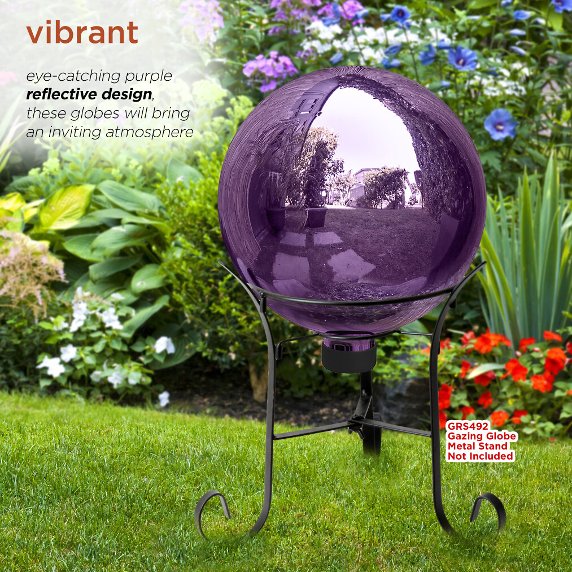 Alpine Corporation, Purple Glass Gazing Globe, Electric