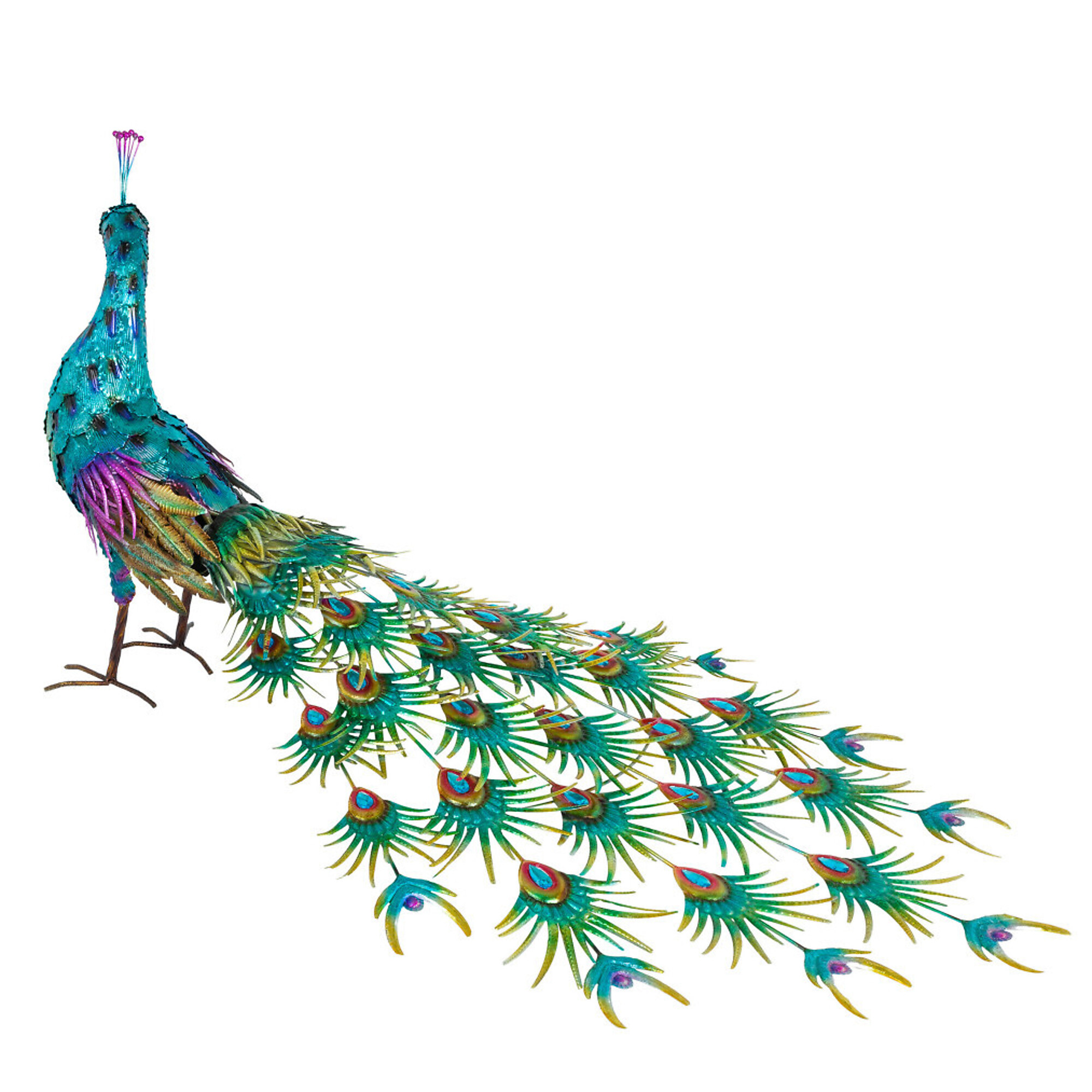 Alpine Corporation, Majestic Tail Down Peacock Decor,Jumbo Size