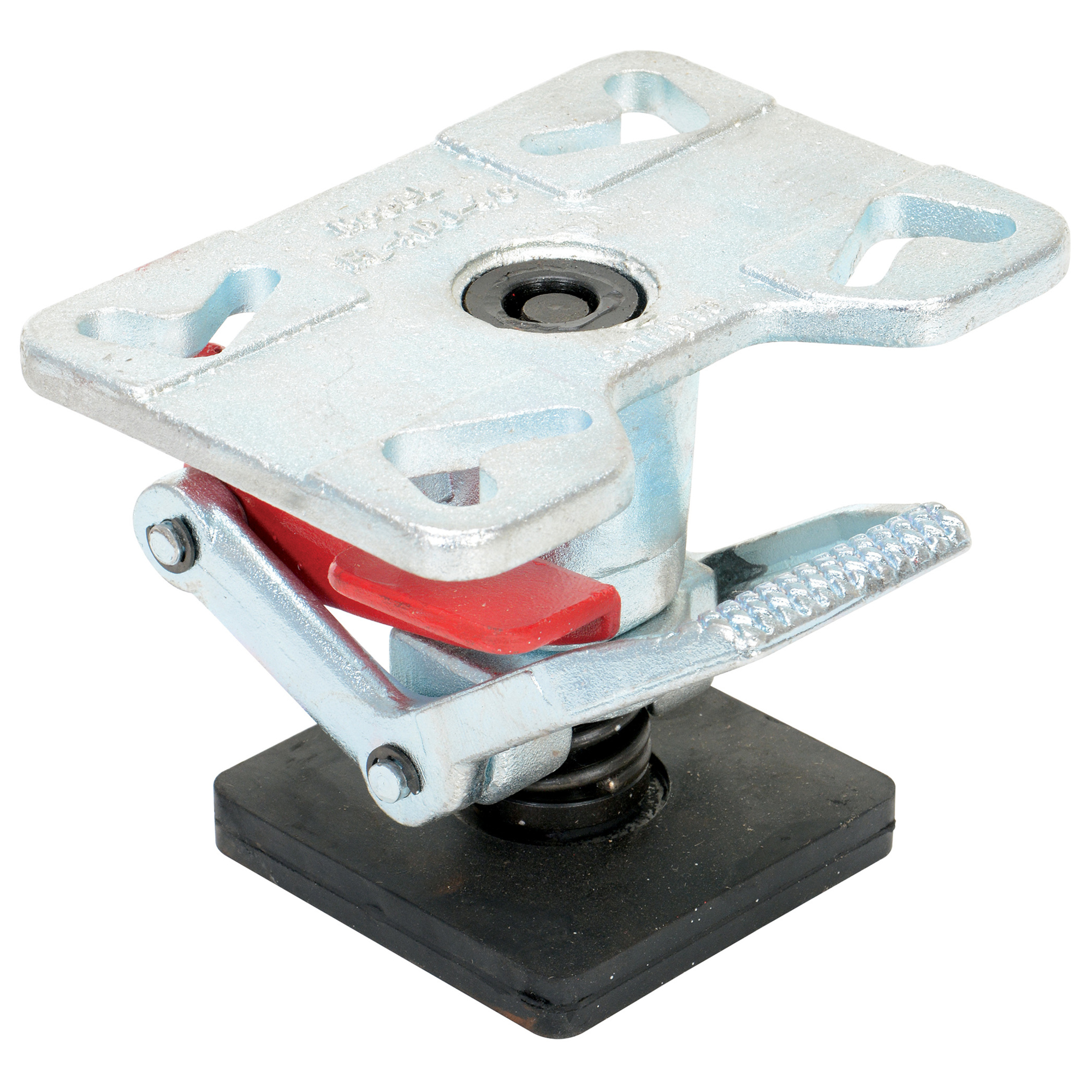 Vestil Steel Adjustable Floor Lock - 5.5in. to 8in. Height, Silver, Model# FL-ADJ-46