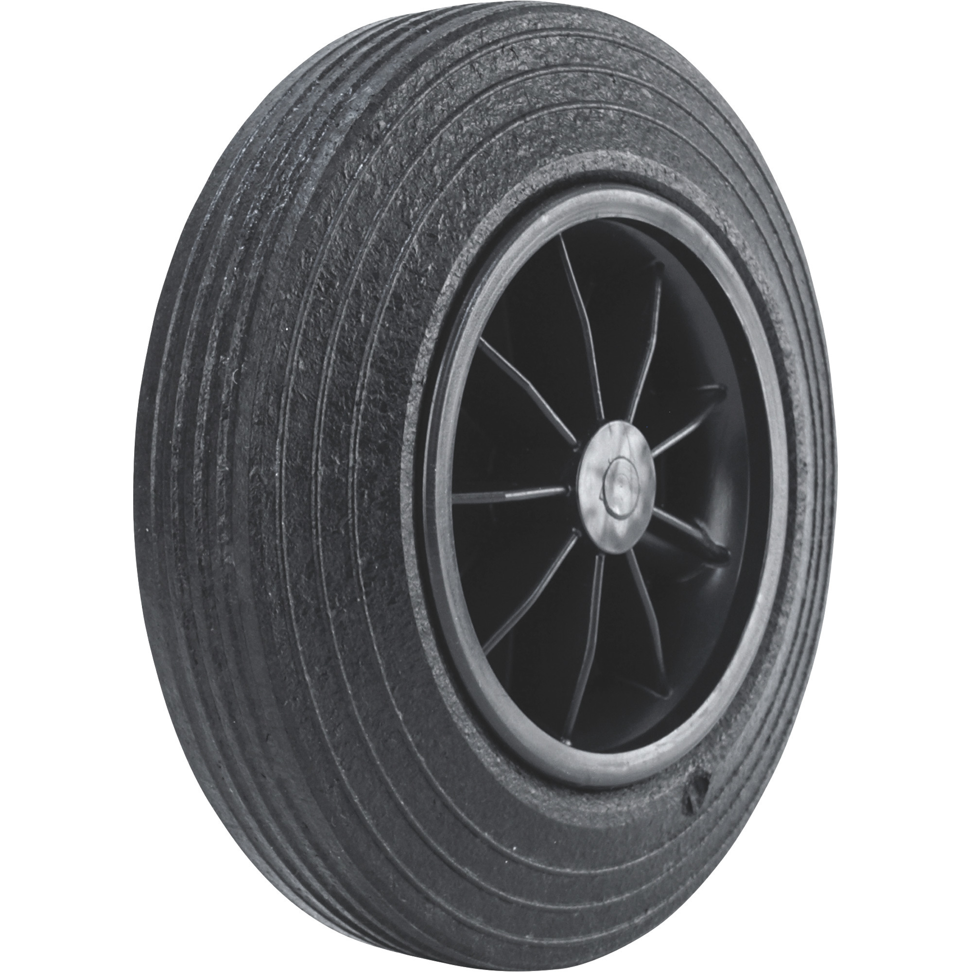 Martin Wheel 8in. Snap-Lock Trash Container Wheel, 3/4in. Bore, Fits 5/8in. Axle, Hub Offset 2 5/8in.-3 3/4in.L, Model# 682.201.1611S