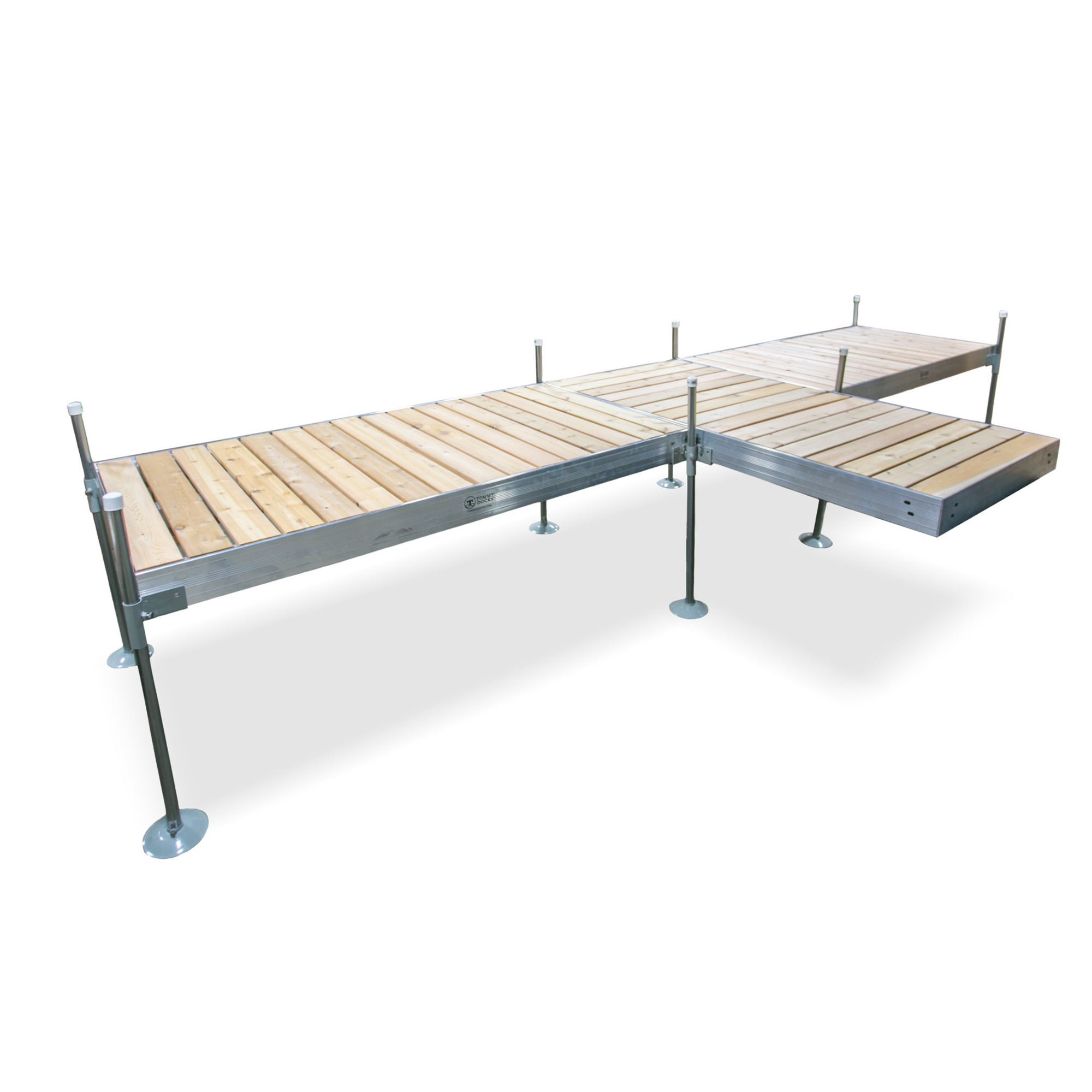 Tommy Docks T-Shaped Cedar Aluminum Dock - 8ft. Length, 48in. x 96in., Model# TDTAC-40021