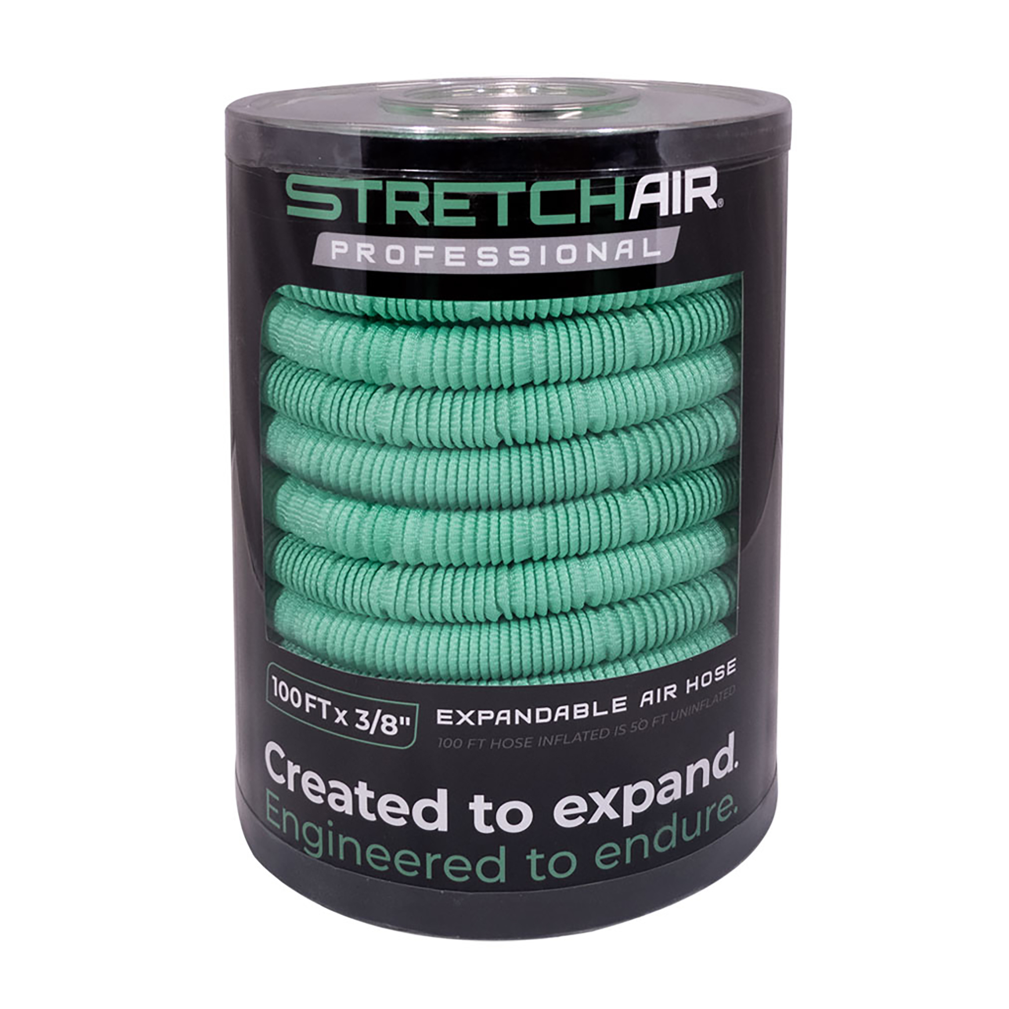 StretchAir, Expandable Air Hose, 3/8in. X 100ft., 300 PSI, Hose Diameter 3/8 in, Hose Length 100 ft, Model# PLP10038XR
