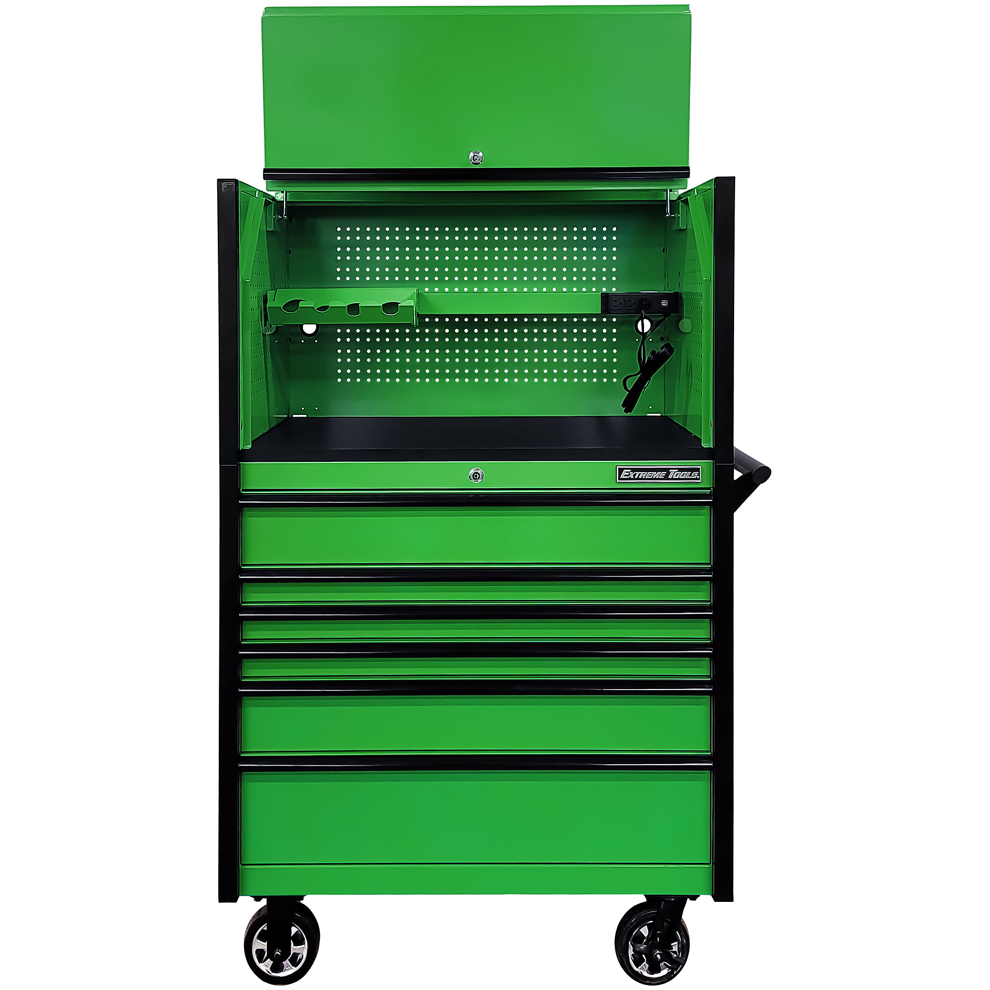 Extreme Tools DX Series Power Workstation Hutch and Roller Cabinet